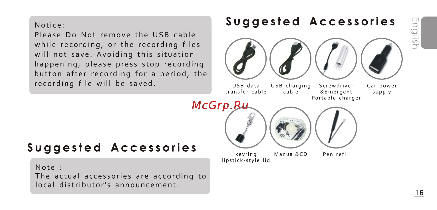 DOD PH-1280RV [18/42] Suggested accessories