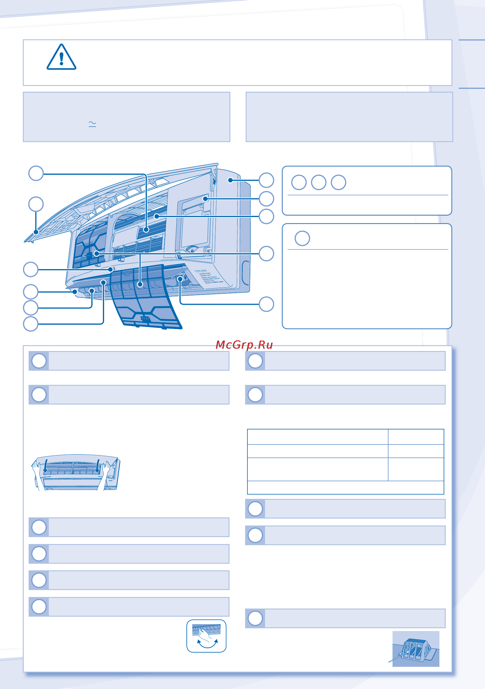 Panasonic CU-W7MKD [9/44] Cleaning instructions cleaning instructions hint hint