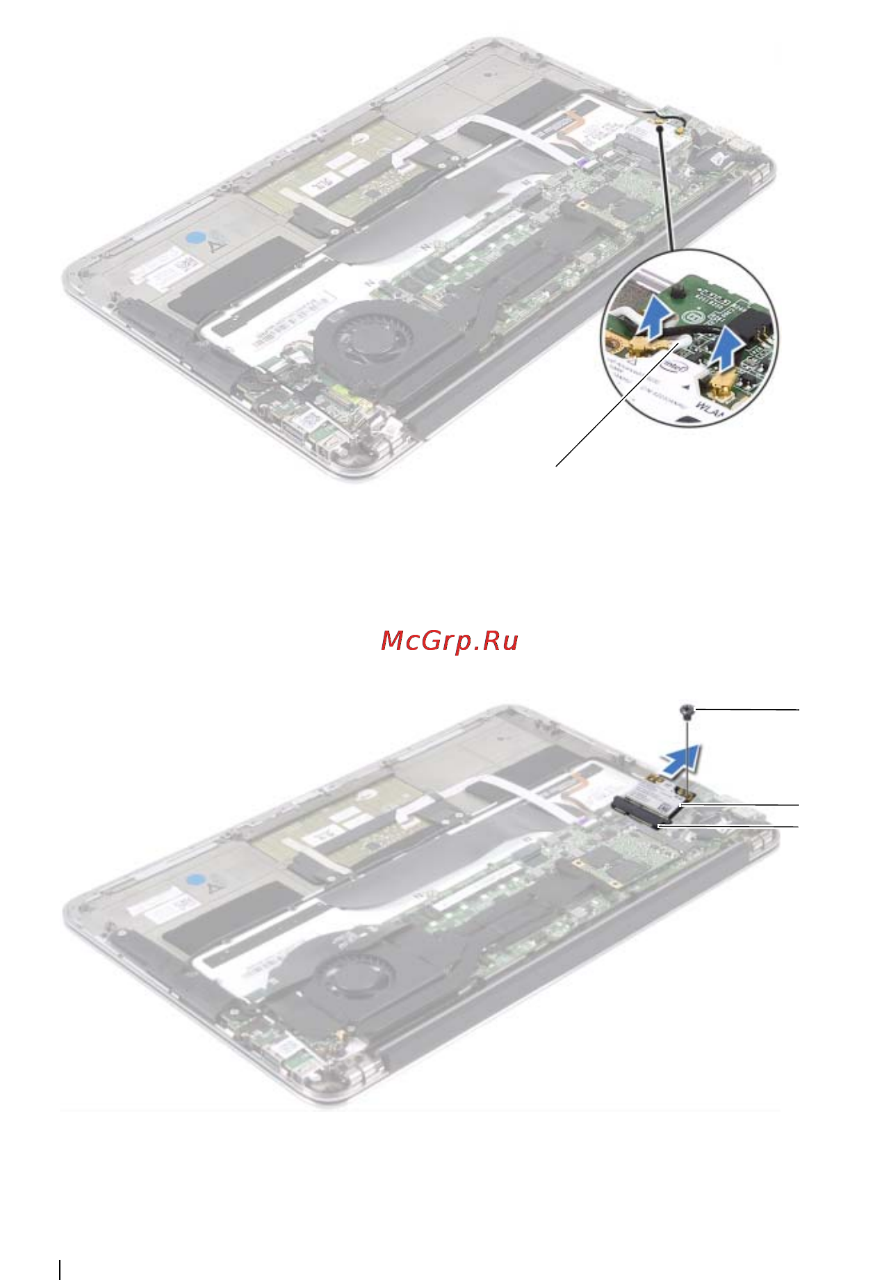 Dell XPS 13 (321x-7619) [26/70] Извлечение мини платы