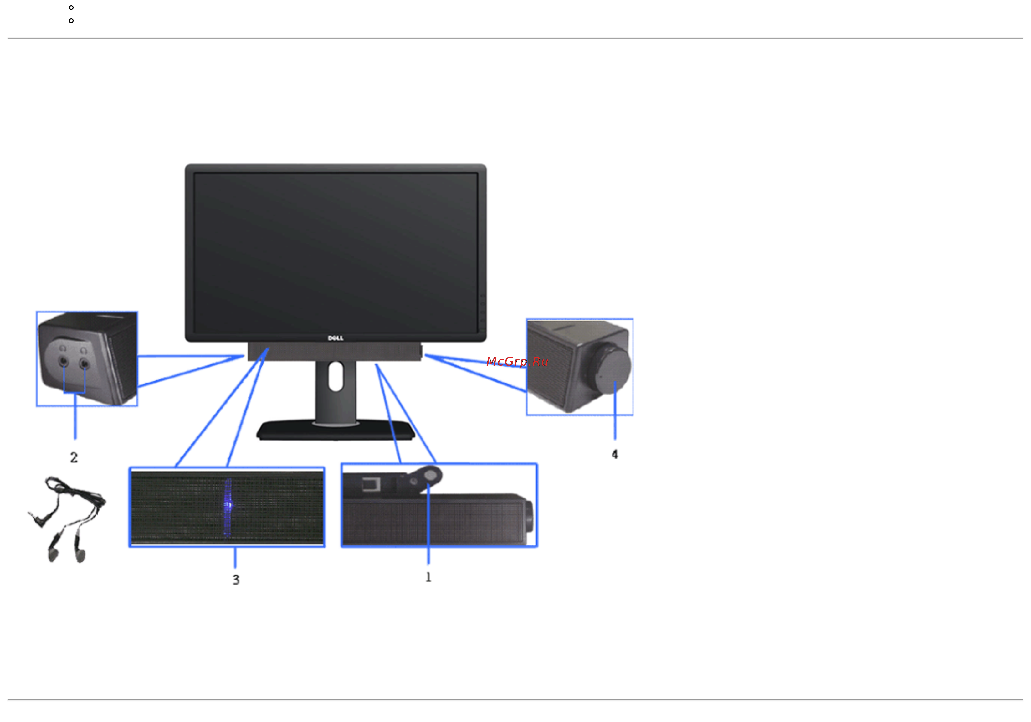 Dell U2713HM [48/63] Использование только звуковой панели dell ax510 ax510pa опция