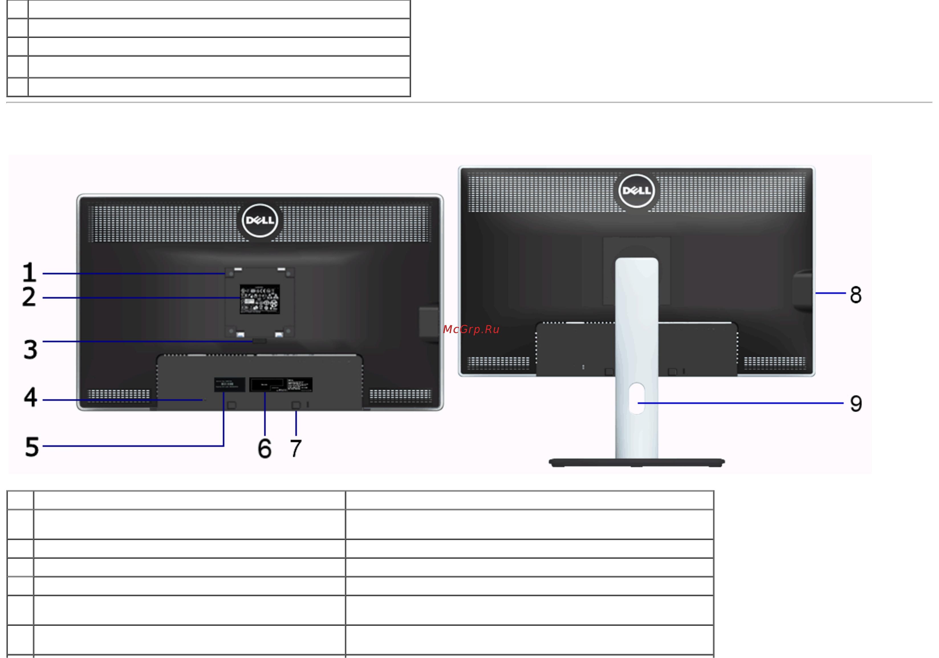 Dell U2713HM [8/63] Вид сзади