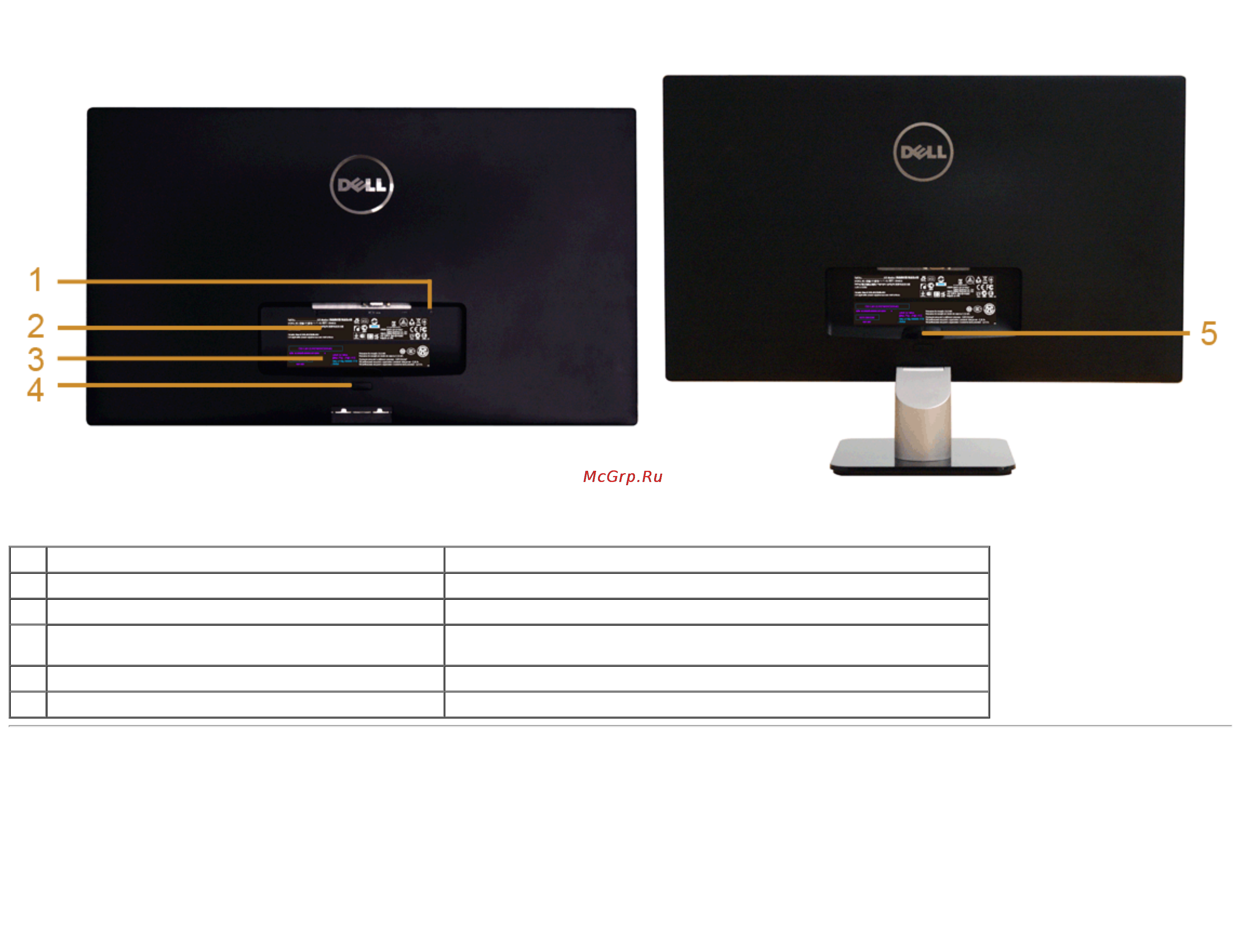 Dell S2440L [7/47] Вид сзади