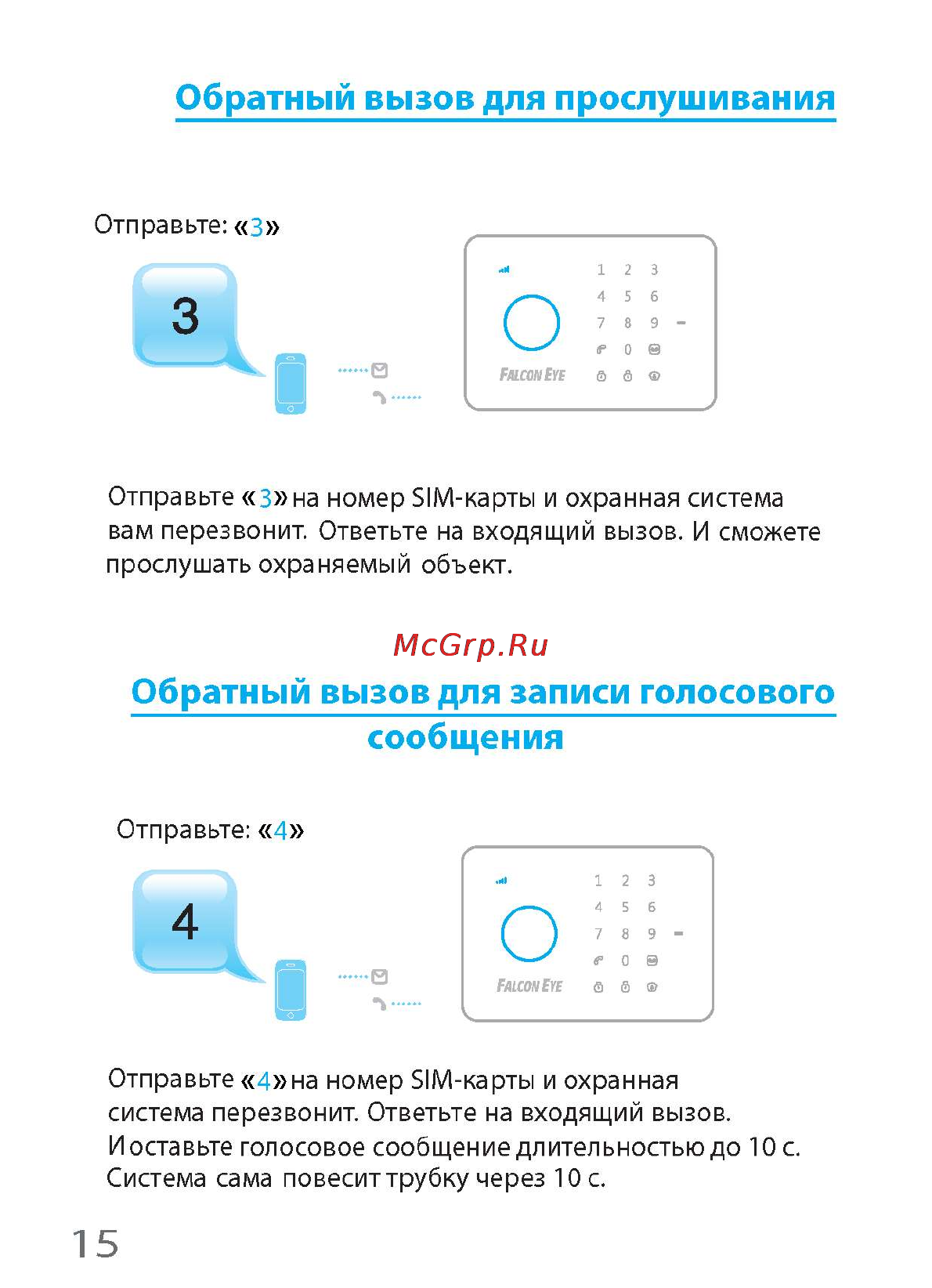 Falcon Eye i-Touch [20/60] Обратный вызов для записи голосового