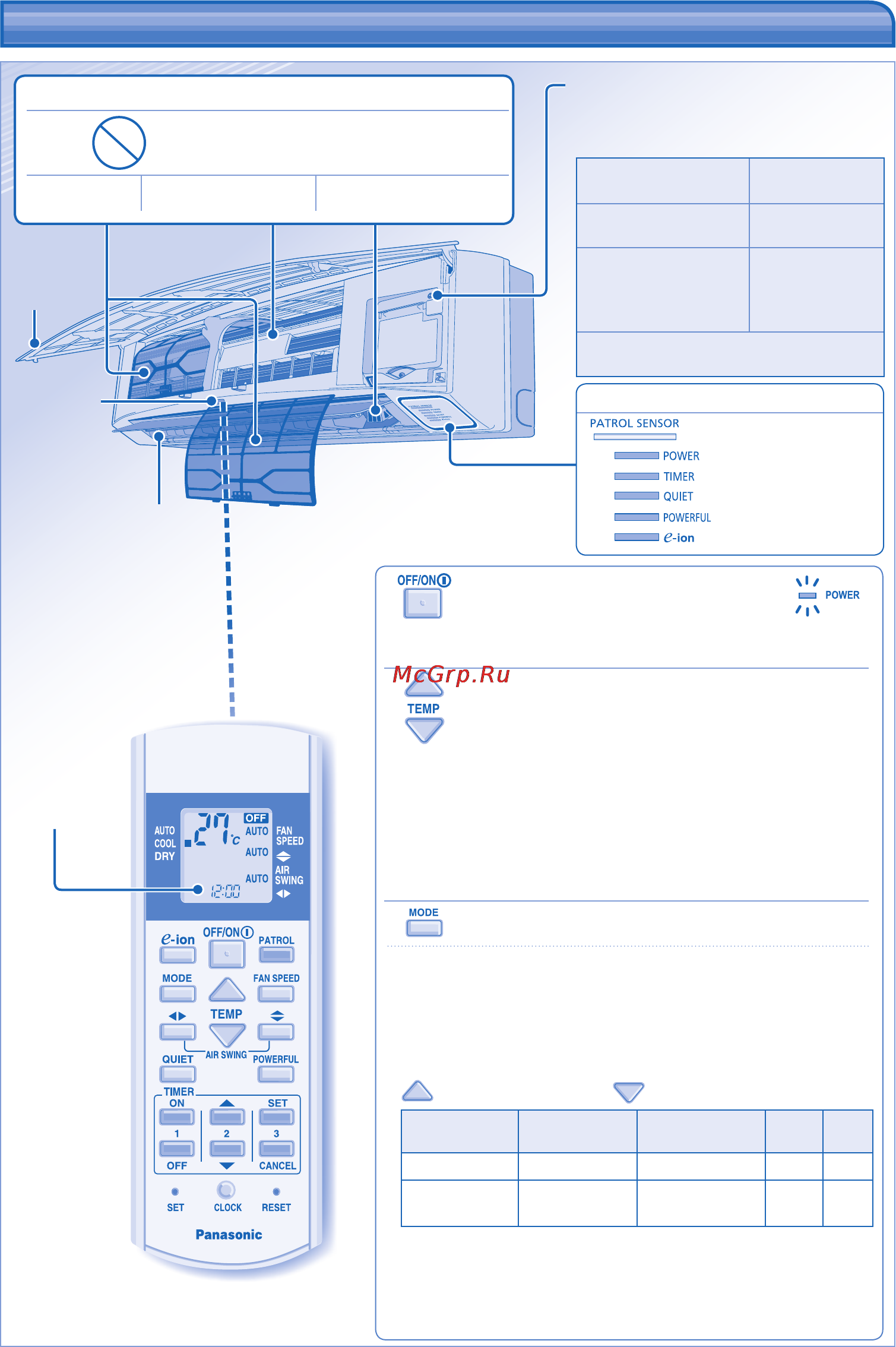 Panasonic CS-C18JKD [10/44] Présentation du produit et opérations présentation du produit et opérations