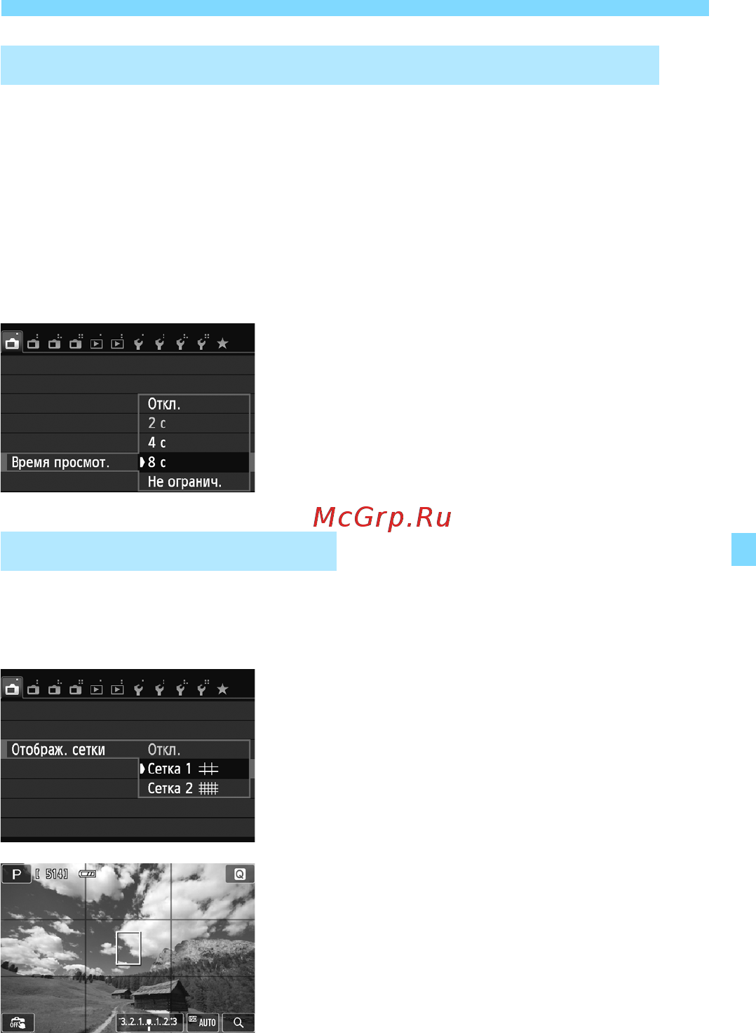 Canon EOS M+18-55IS STM+90EX White [205/350] Шиш отображение сетки