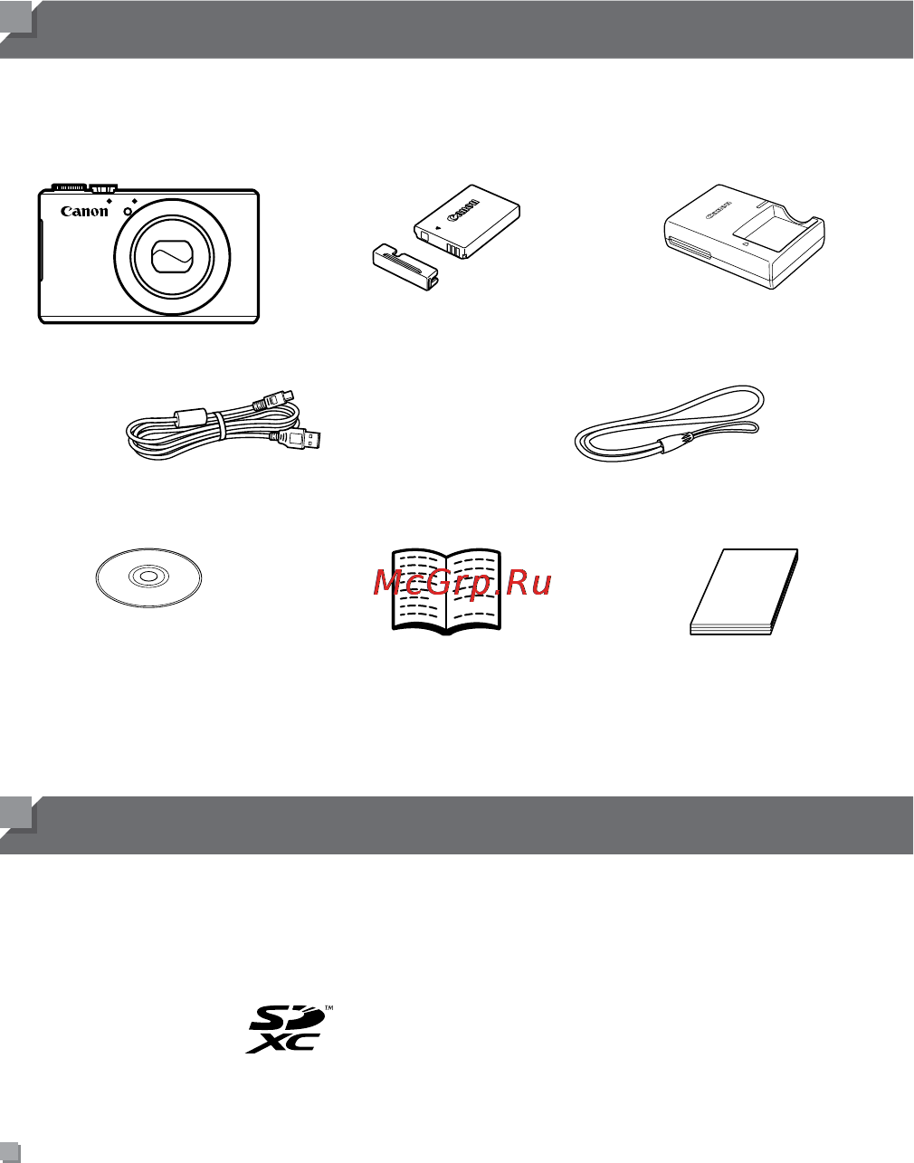 Canon PowerShot S110 White [2/343] Поддерживаемые карты памяти