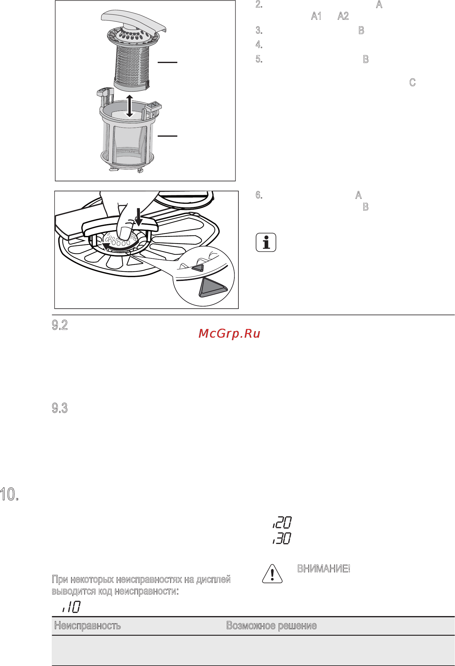 Electrolux ESF4510ROX [15/19] Поиск и устранение неисправностей