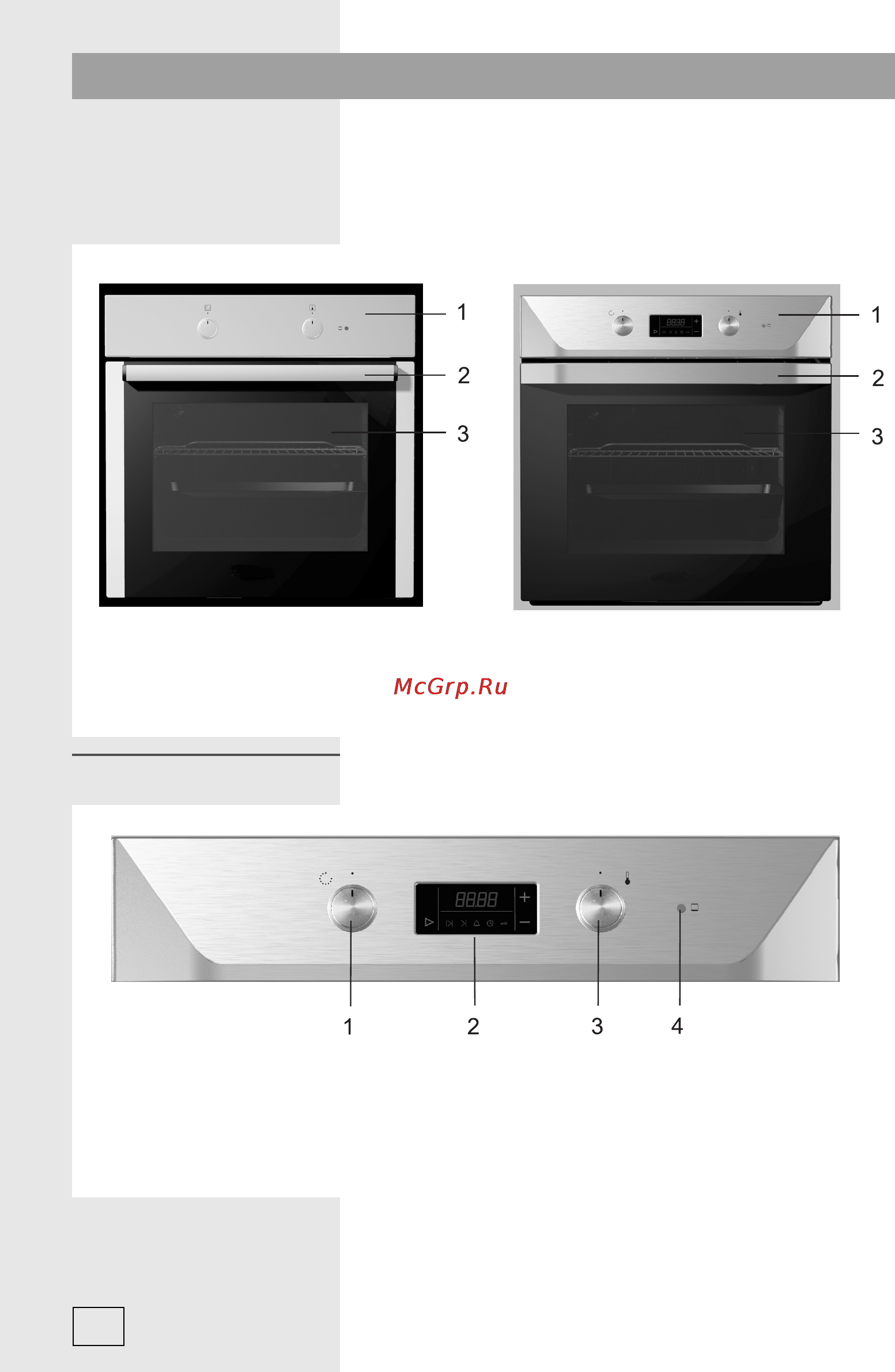 Gorenje BO5322MX [6/50] Панель управления панель управления