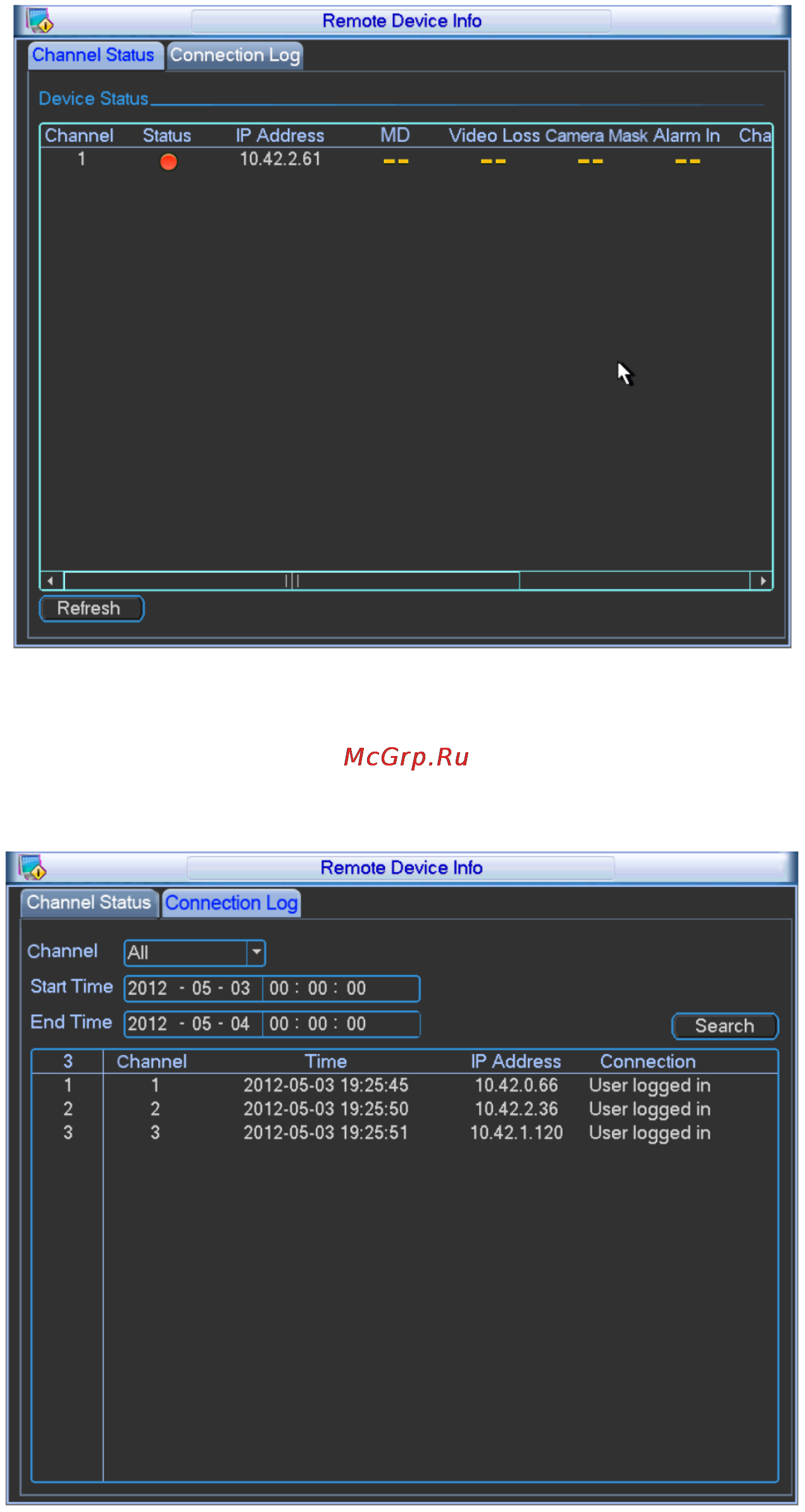 Falcon Eye FE-5432N-P [70/192] Информация о сети network info