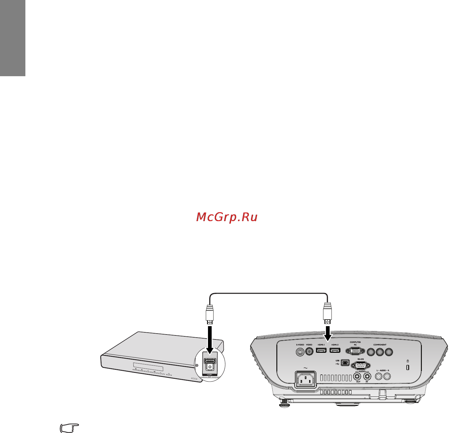 Benq W700 [22/69] Подключение видеоустройств с разъемом hdmi