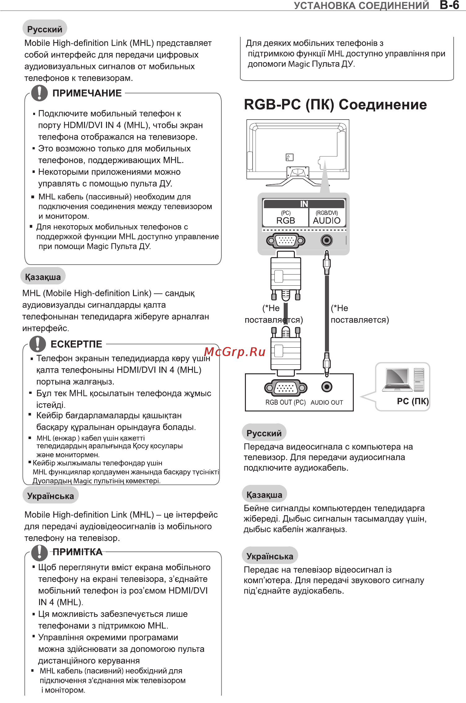 LG 84 LM960V [99/112] Rgb pc пк соединение
