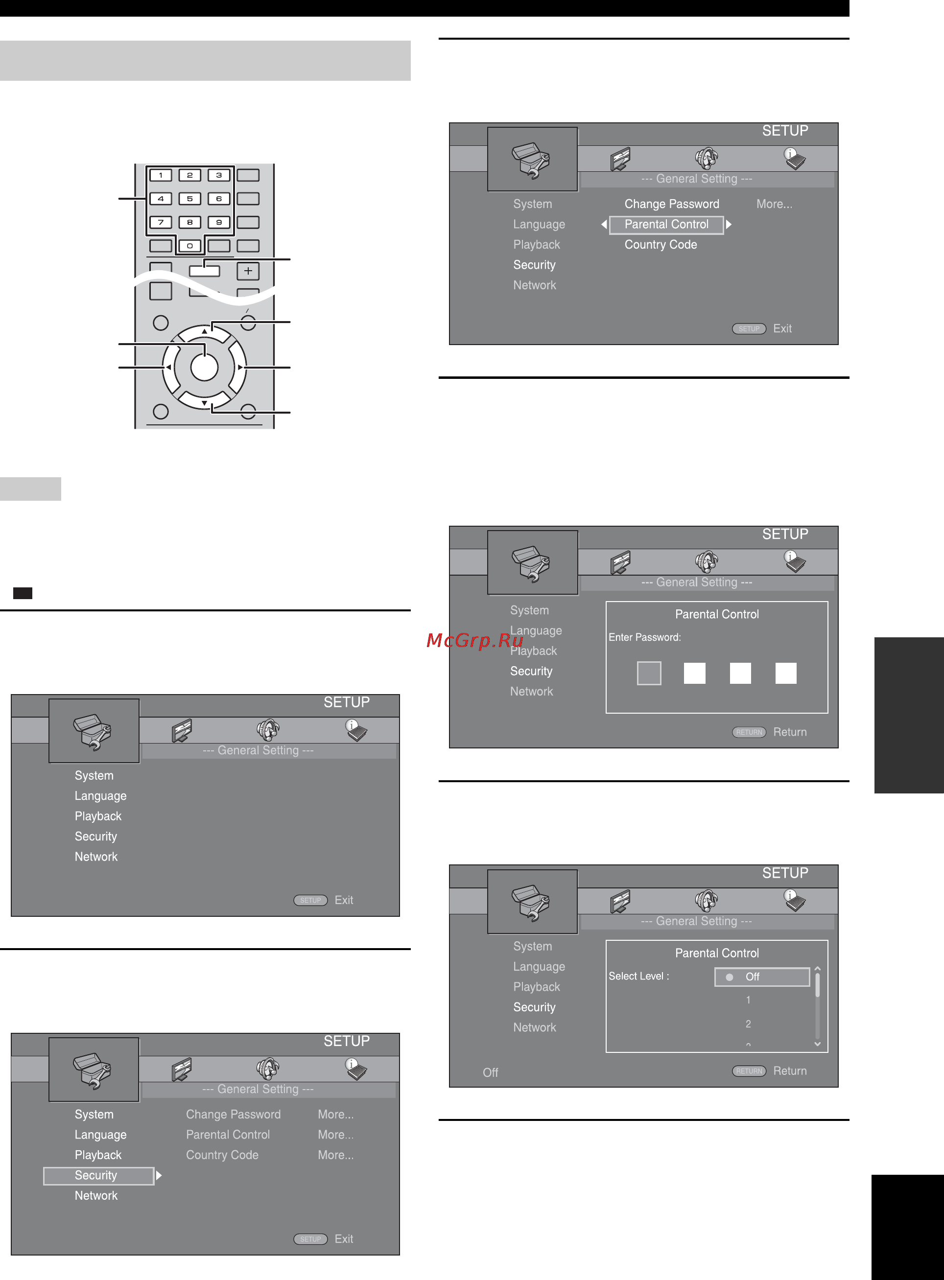 Yamaha MCR-750 Silver [36/169] Operation for setup menu