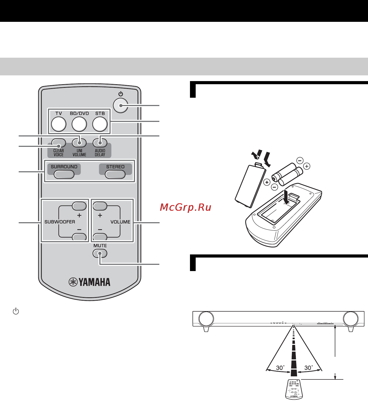 Yamaha YAS-101 Silver [23/46] Funcionamiento