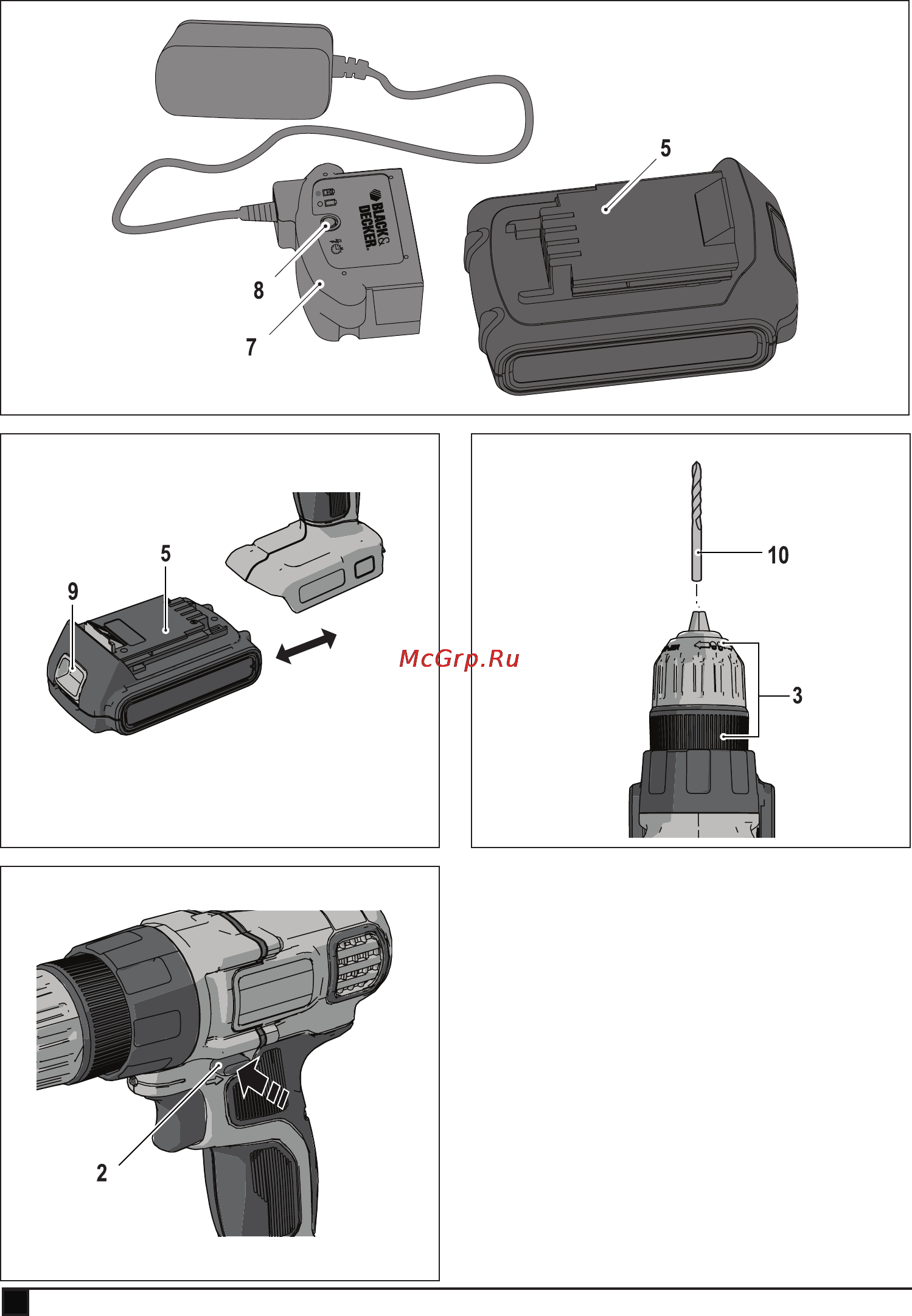 Black & Decker EGBL14K Инструкция по эксплуатации онлайн [2/92] 77580