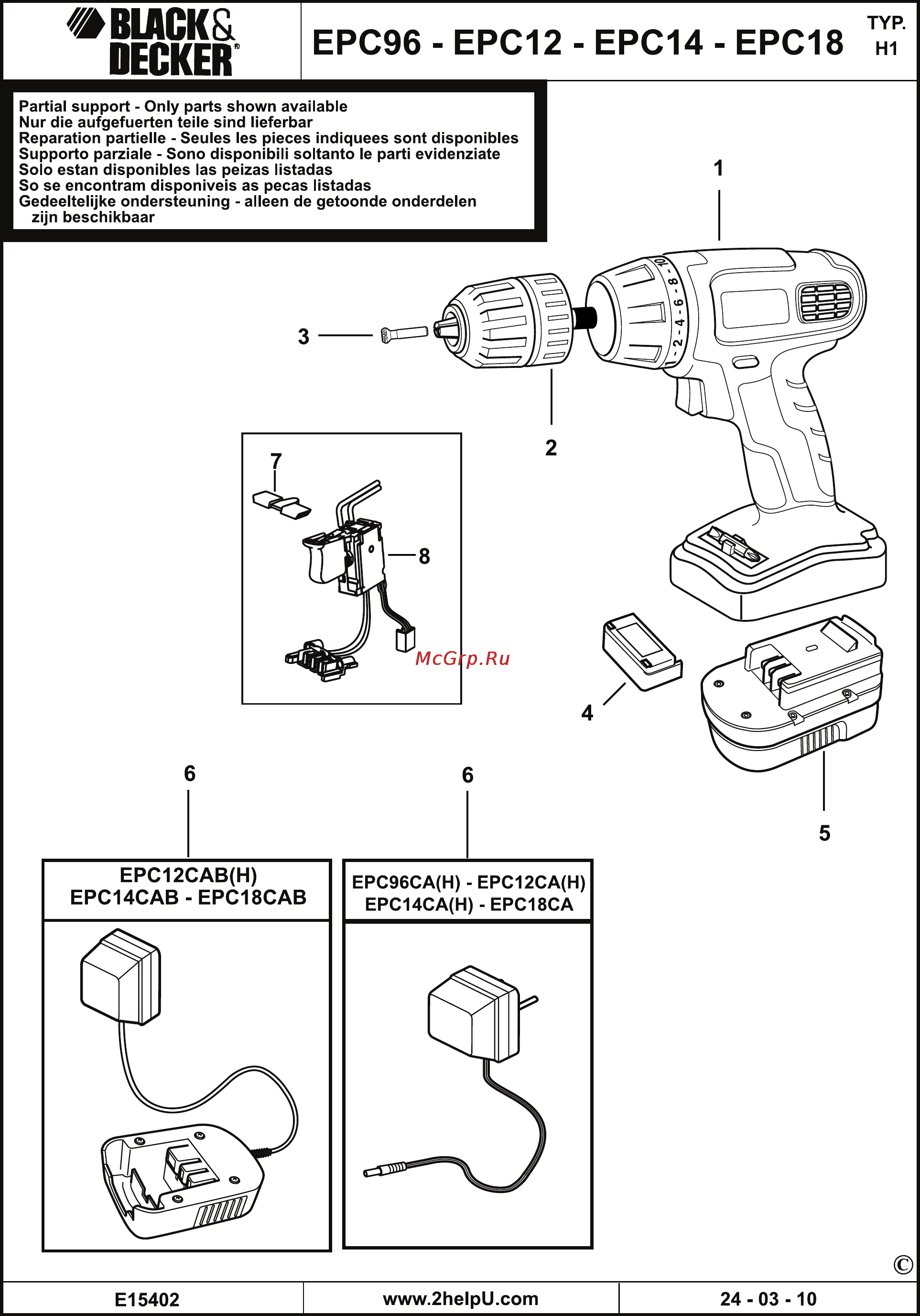 Black & Decker EPC14CA Инструкция по эксплуатации онлайн [12/12] 77600