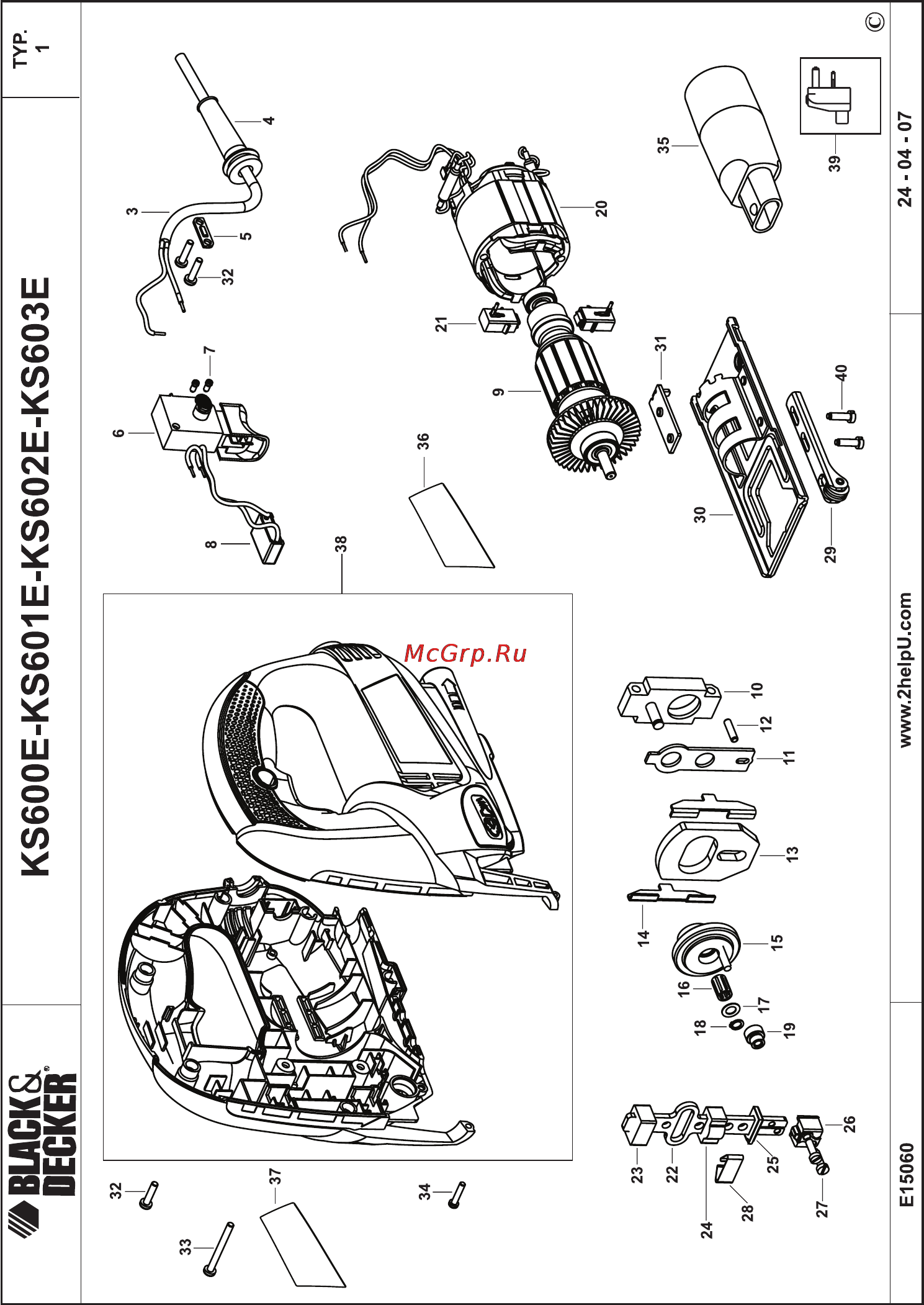Black & Decker KS600E Инструкция по эксплуатации онлайн [75/76] 77700
