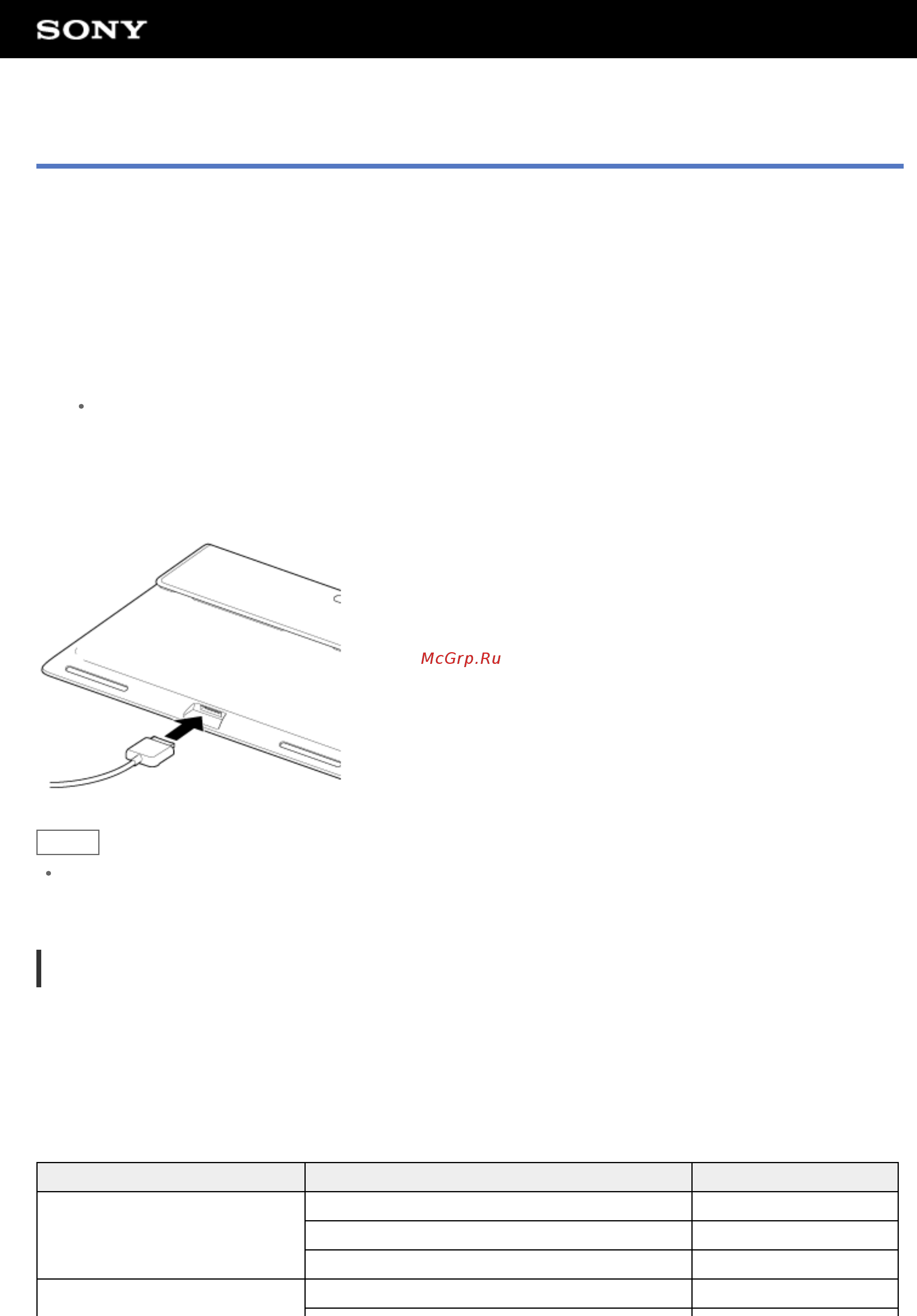 Sony XPERIA Tablet S 32Gb 3G (SGP-T132RU) [11/214] Зарядка аккумулятора