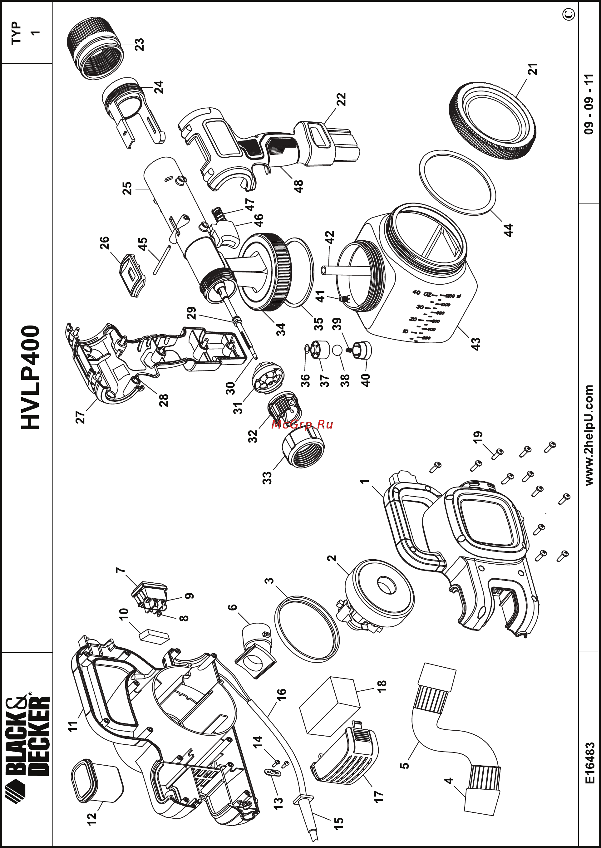 Black & Decker HVLP400 Инструкция по эксплуатации онлайн [15/16] 77743