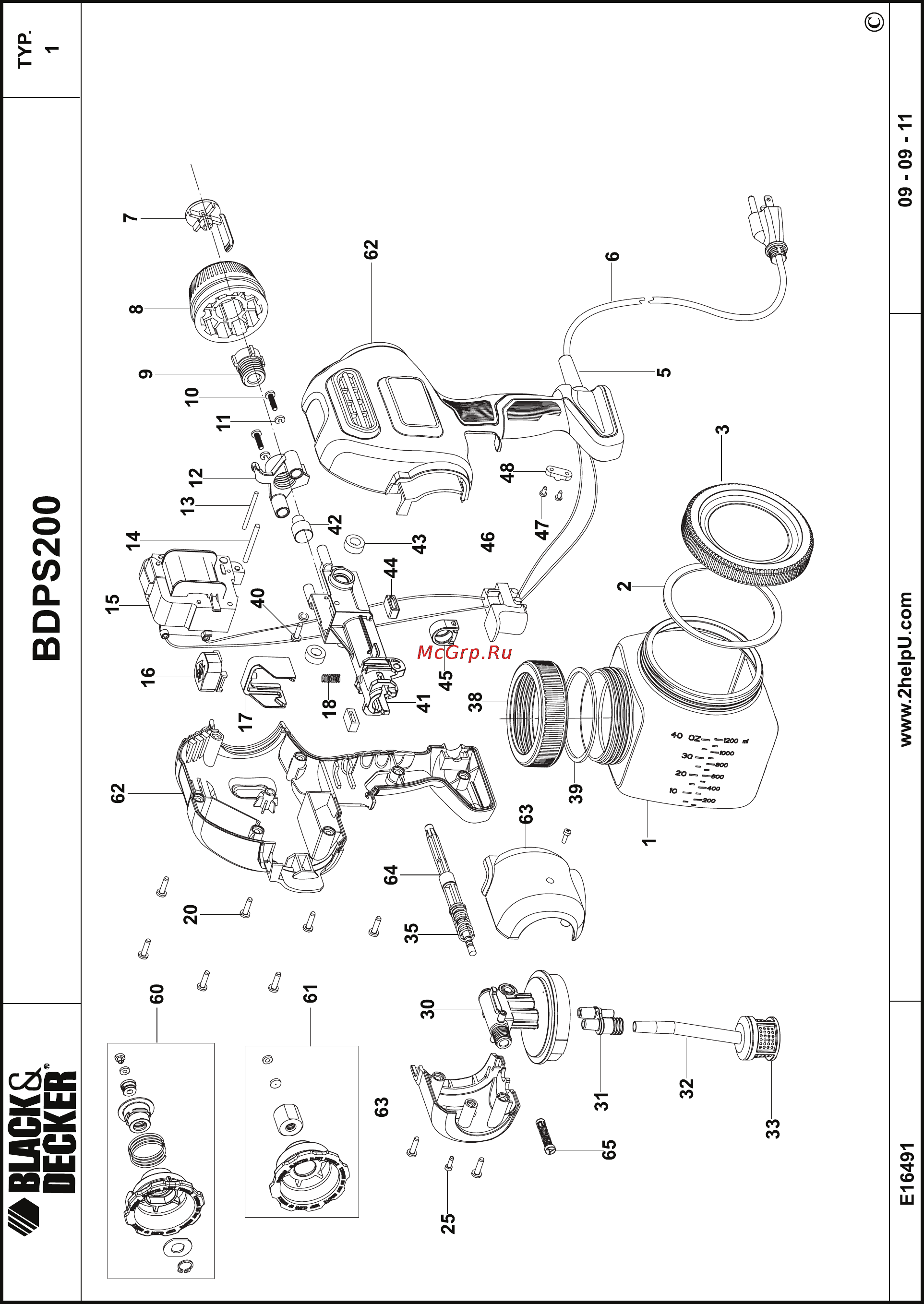 Black & Decker BDPS200 Инструкция по эксплуатации онлайн [17/20] 77745