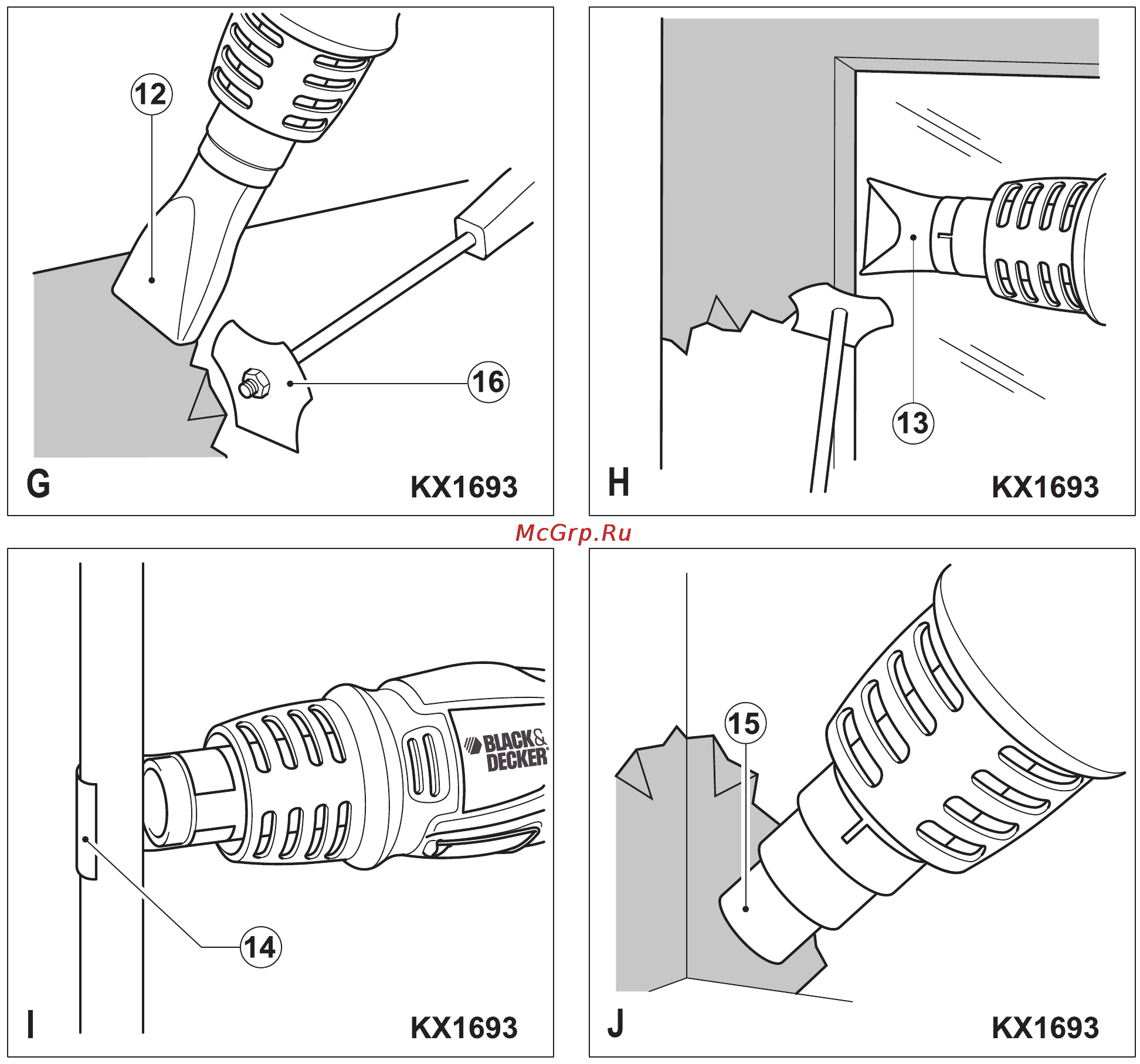 Black & Decker KX1692 Инструкция по эксплуатации онлайн [3/16] 77761