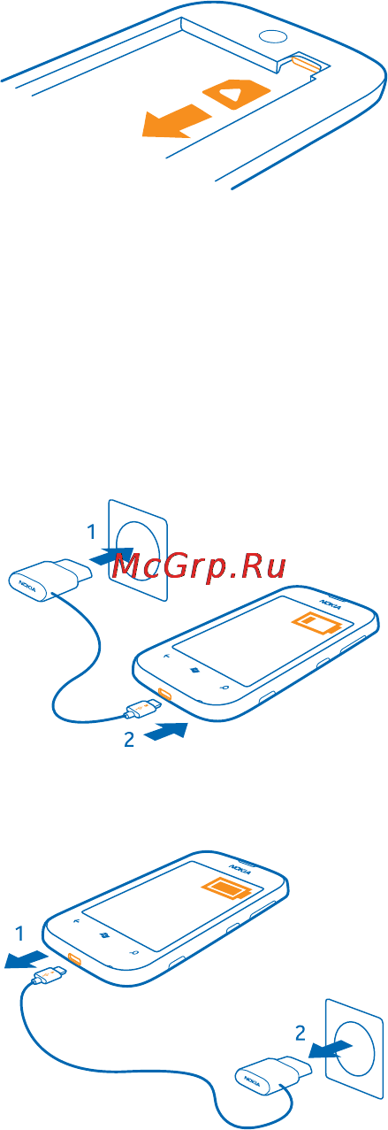 Nokia Lumia 510 Black [8/102] Зарядка телефона с помощью зарядного устройства usb