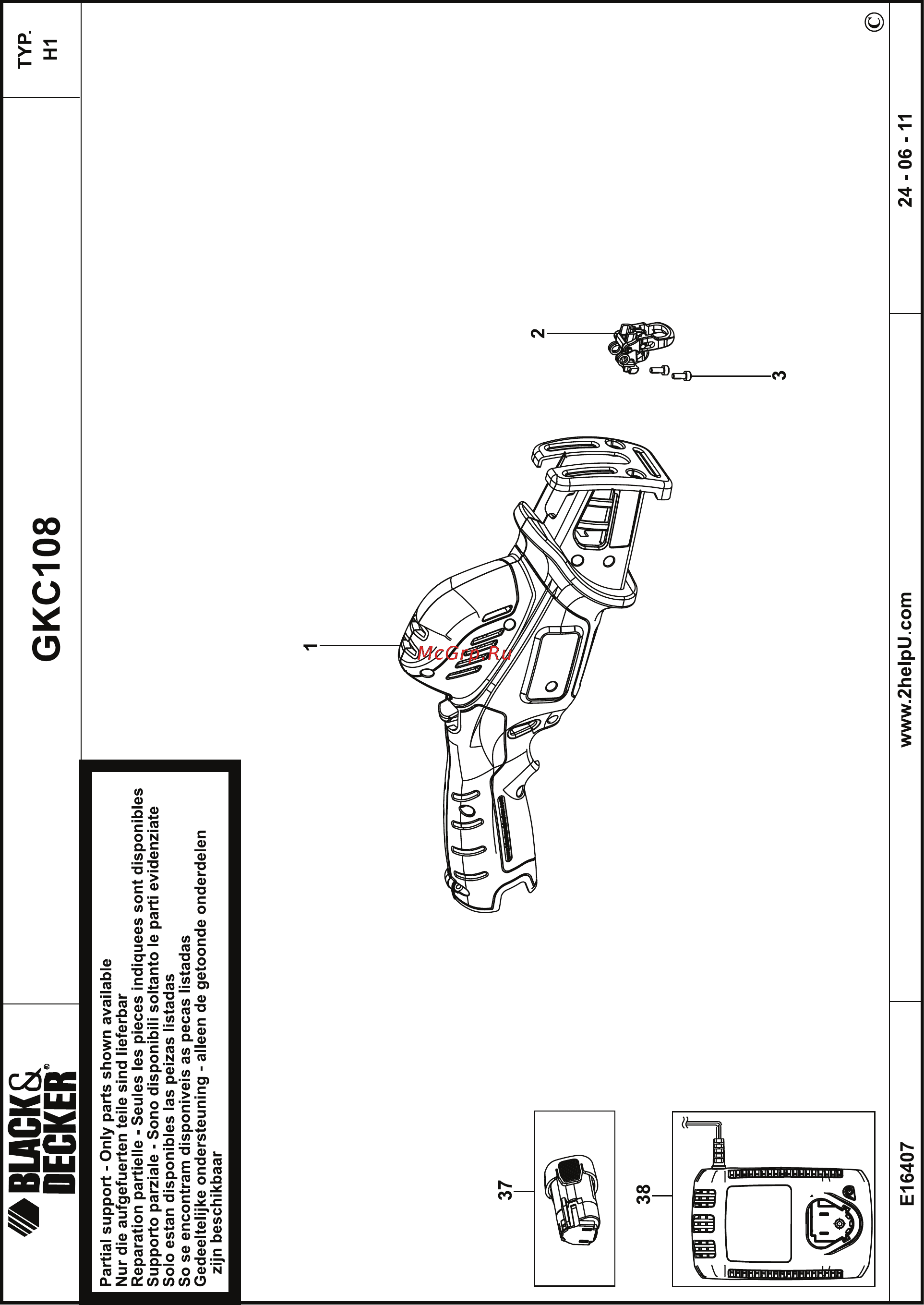 Black & Decker GKC108 Инструкция по эксплуатации онлайн [11/12] 77891