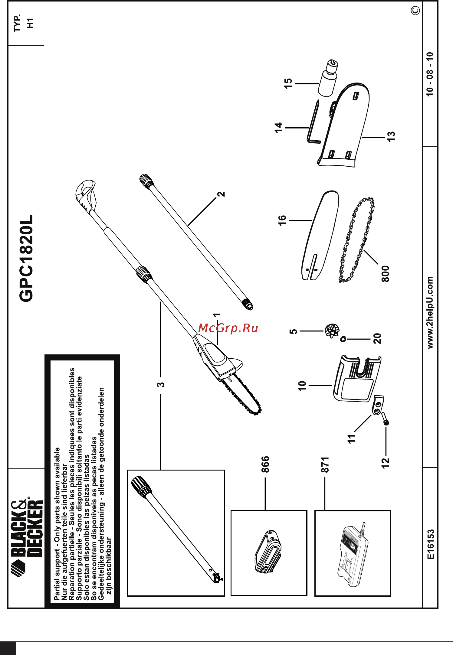 Black & Decker GPC1820L Инструкция по эксплуатации онлайн [112/116] 77912
