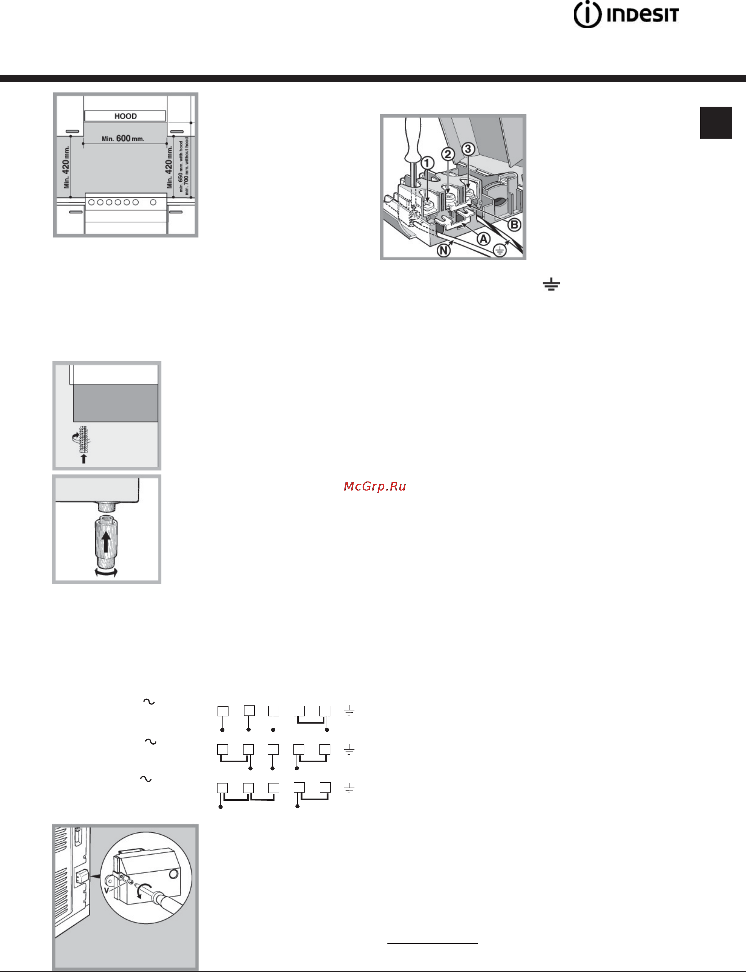 Indesit MVK5 V2 (W) RF [4/12] Установка