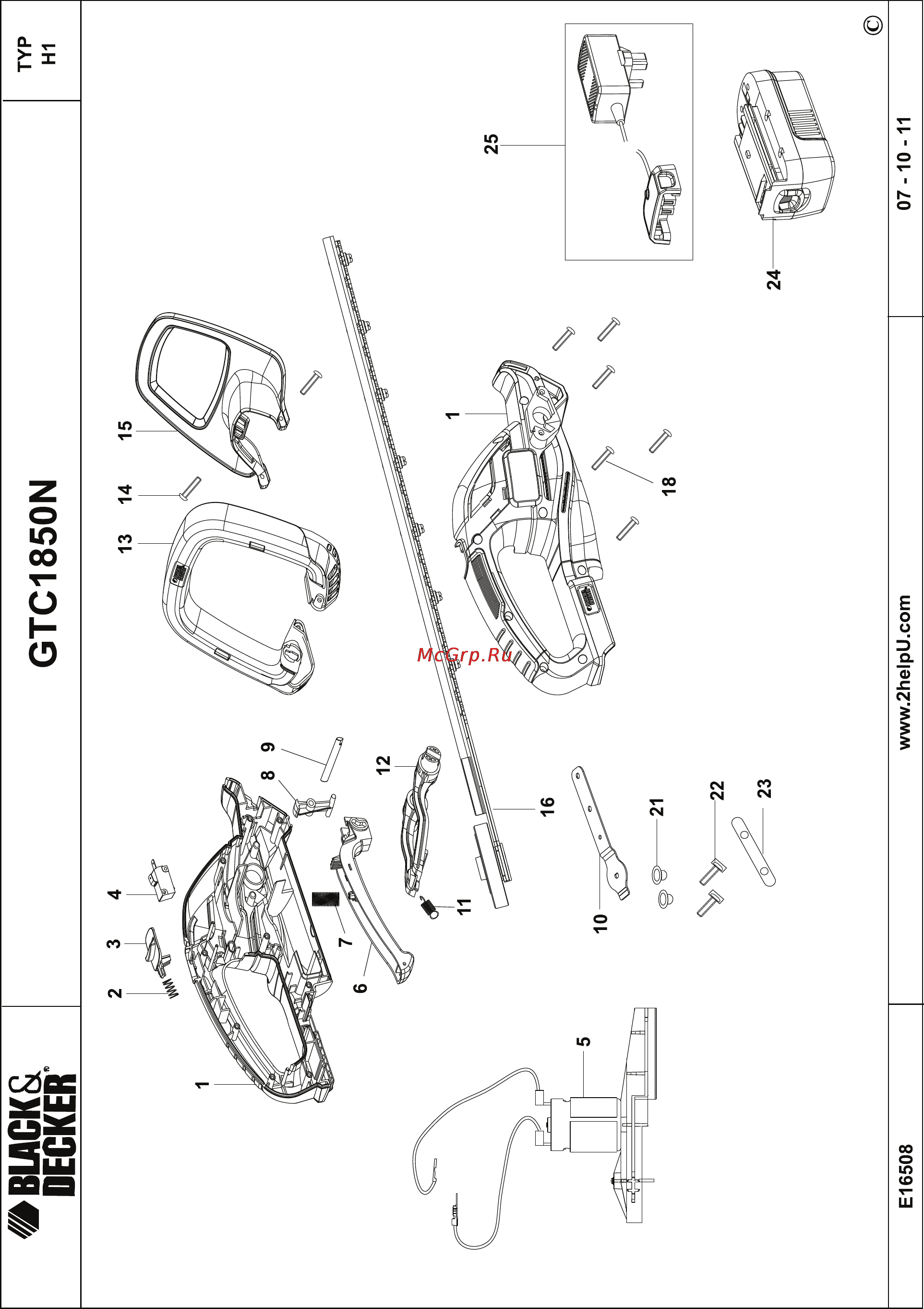 Black & Decker GTC1850N Инструкция по эксплуатации онлайн [12/12] 77951