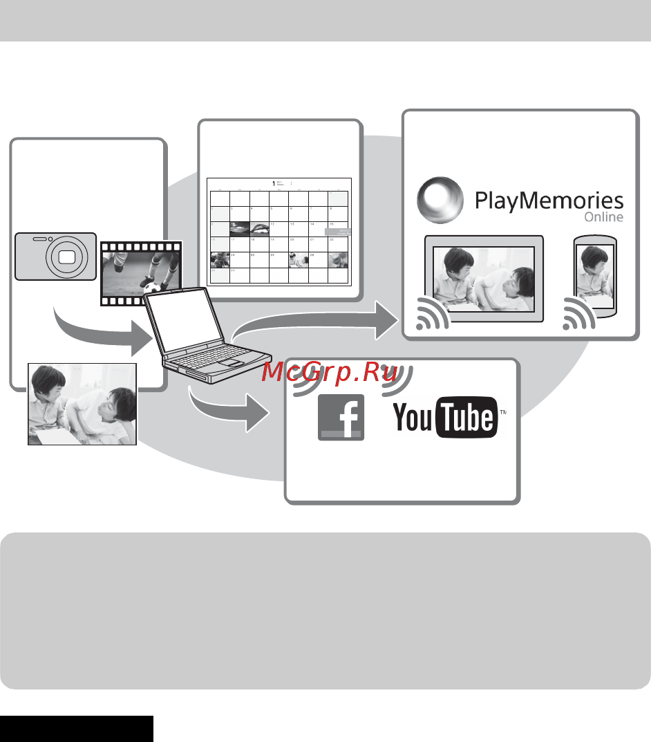Sony DSC-W710 Black [50/92] Функции программы playmemories home