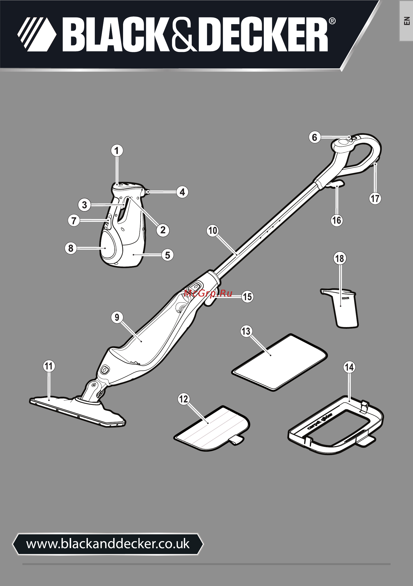 Black & Decker FSMH1621 Инструкция по эксплуатации онлайн