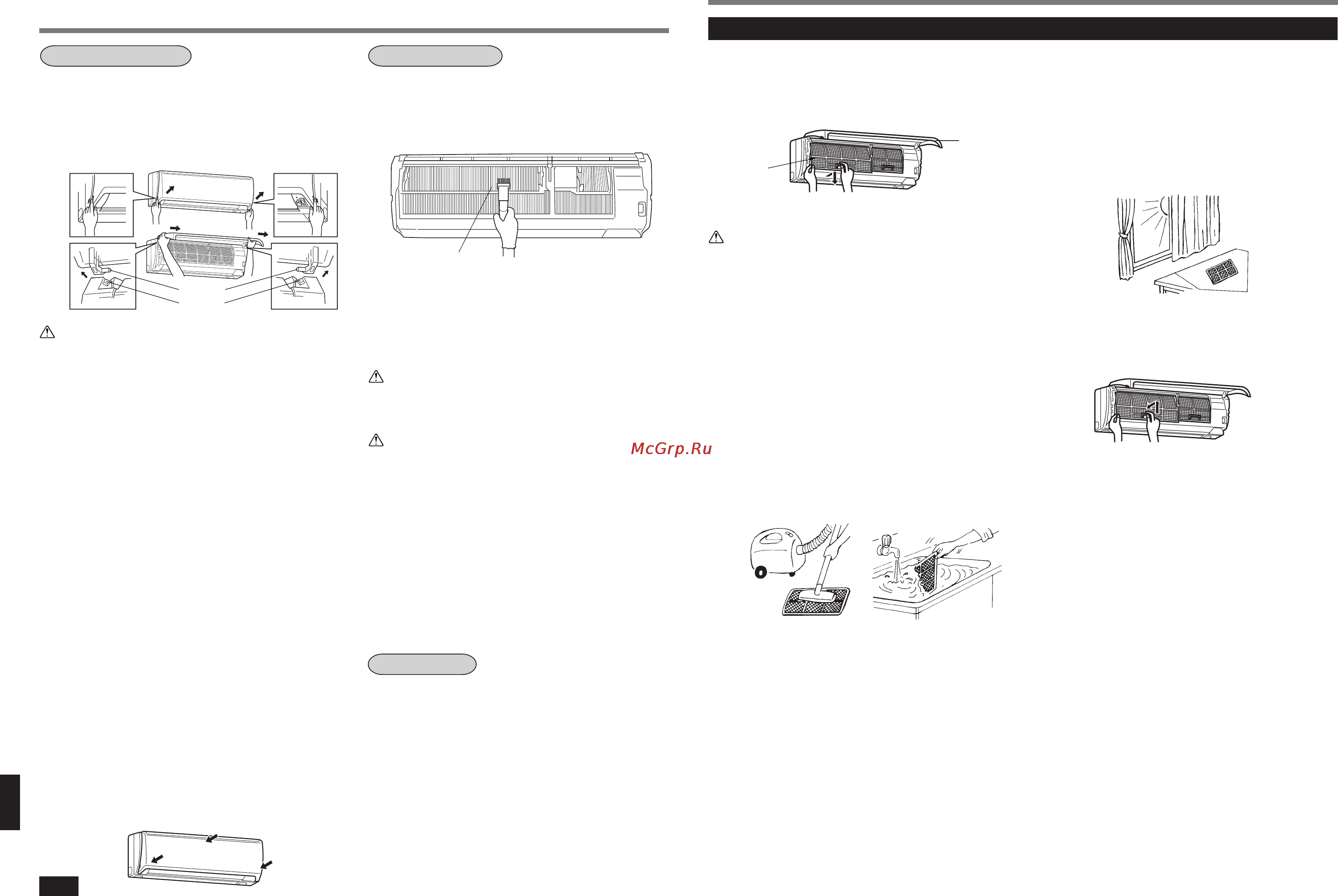 Mitsubishi Electric MSZ-FA25VA-E1 [12/18] Очистка воздушного фильтра