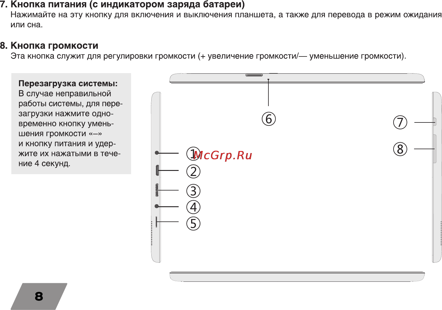 Digma Eve 10.1 3G [8/16] Кнопка питания с индикатором заряда батареи