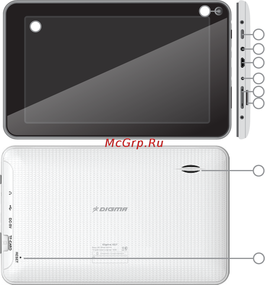 Digma Optima 7.1 Инструкция по эксплуатации онлайн [5/16] 78100