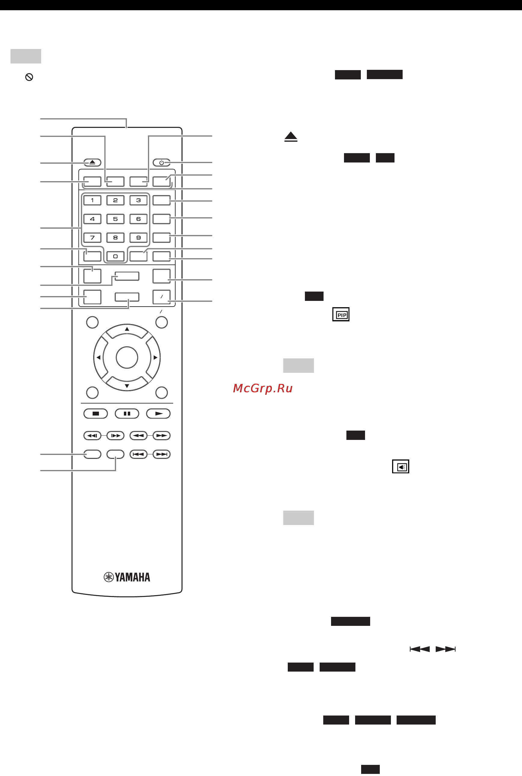 Yamaha BD-S673 Black [54/108] Remote control