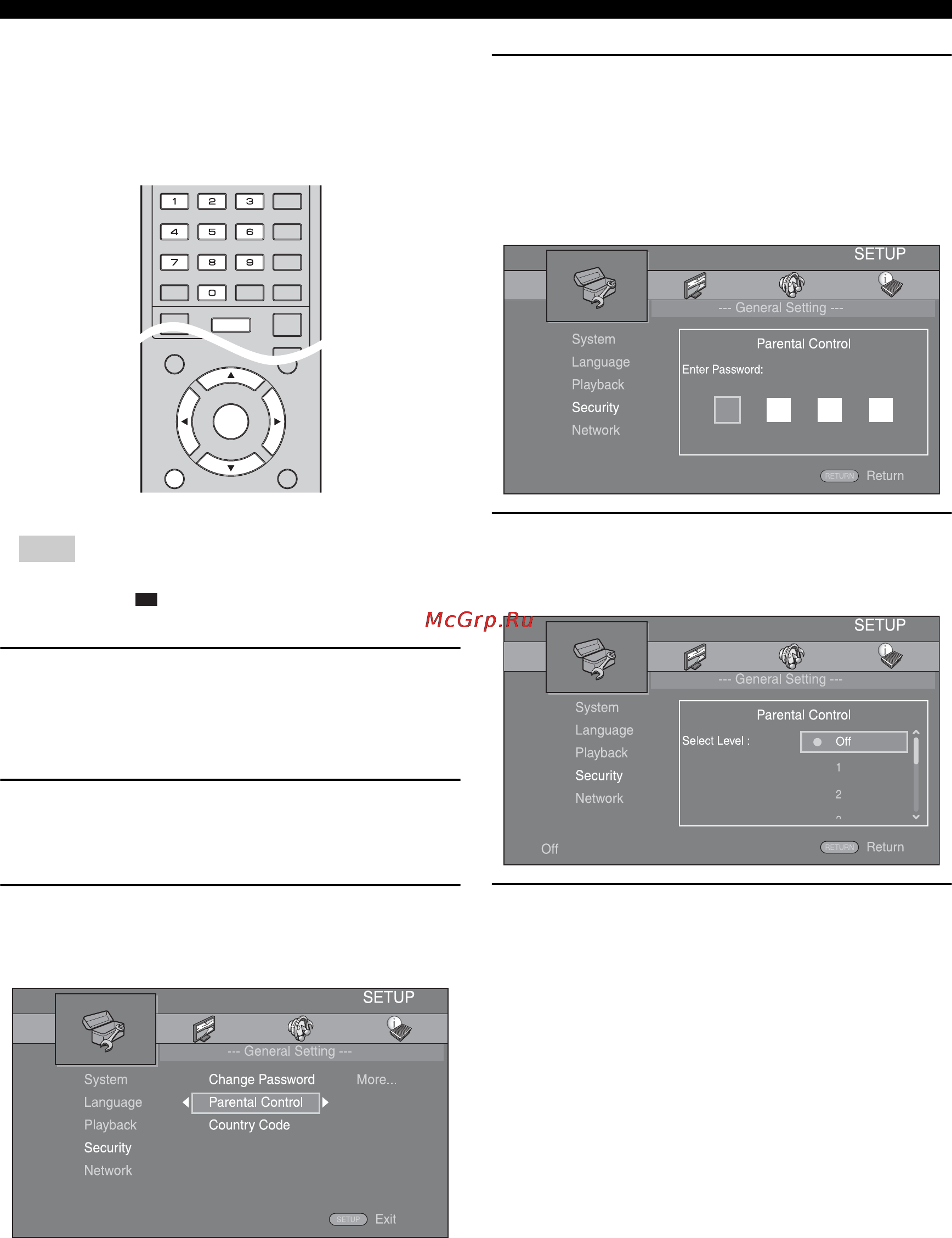 Yamaha BD-S673 Titan [78/108] Example of setup menu operation