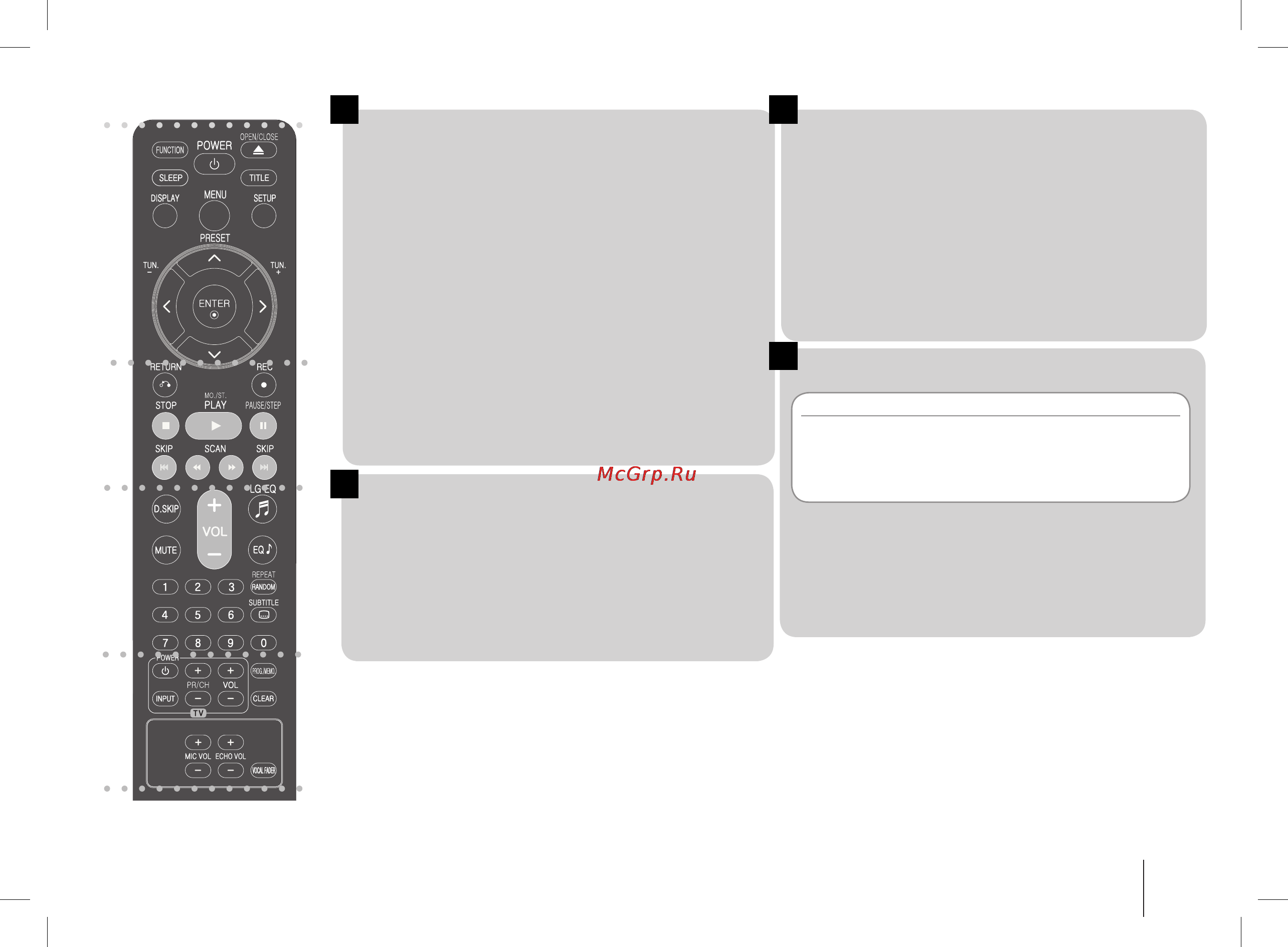 LG MDS714 [7/24] Remote control