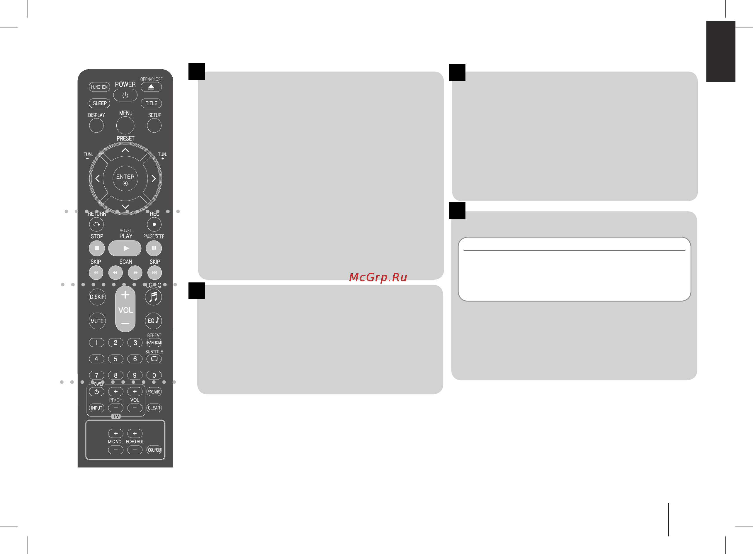 LG MDT364 [7/22] Remote control