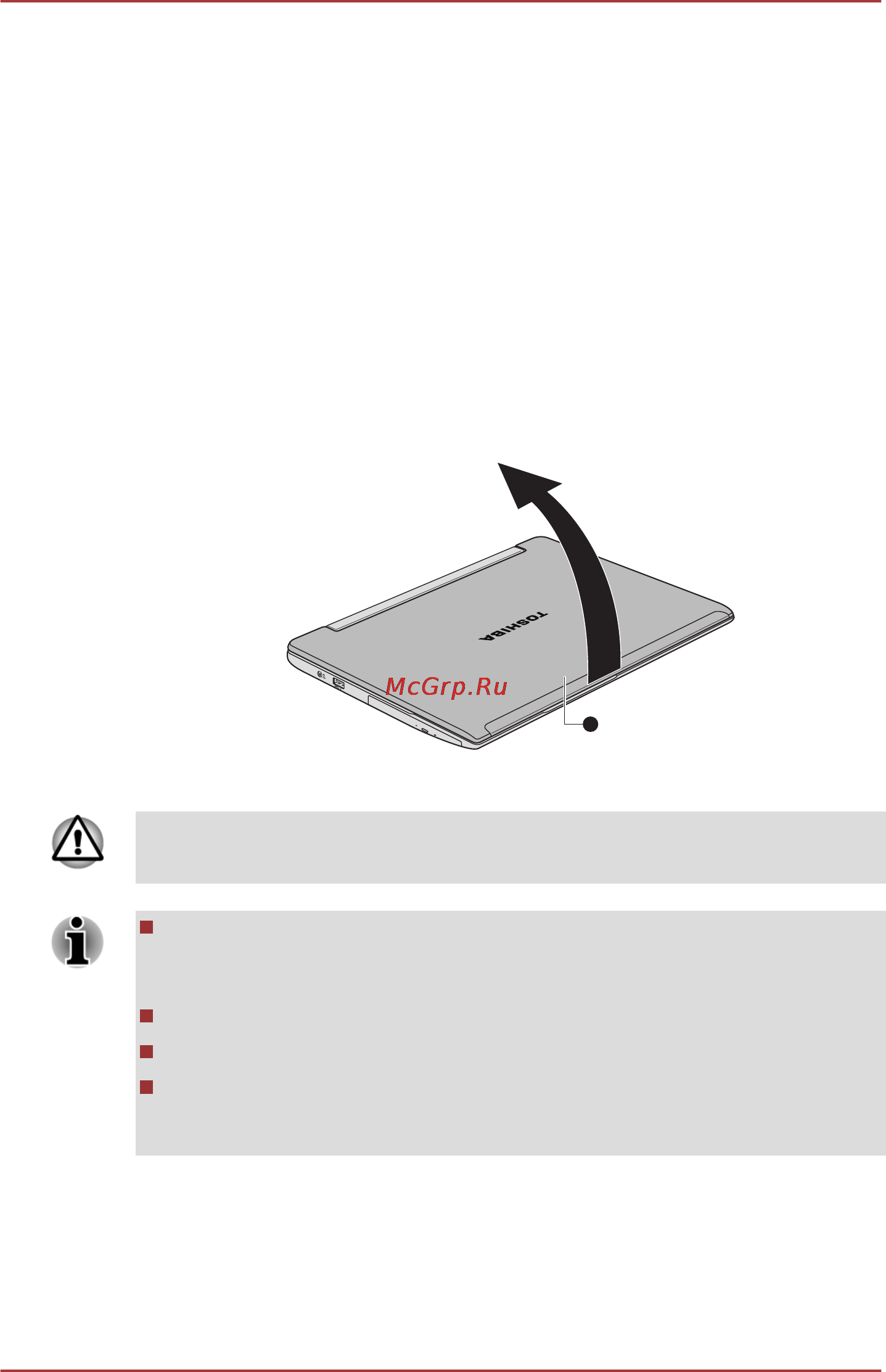 Toshiba Satellite L955-D6M [42/175] Открывание дисплея