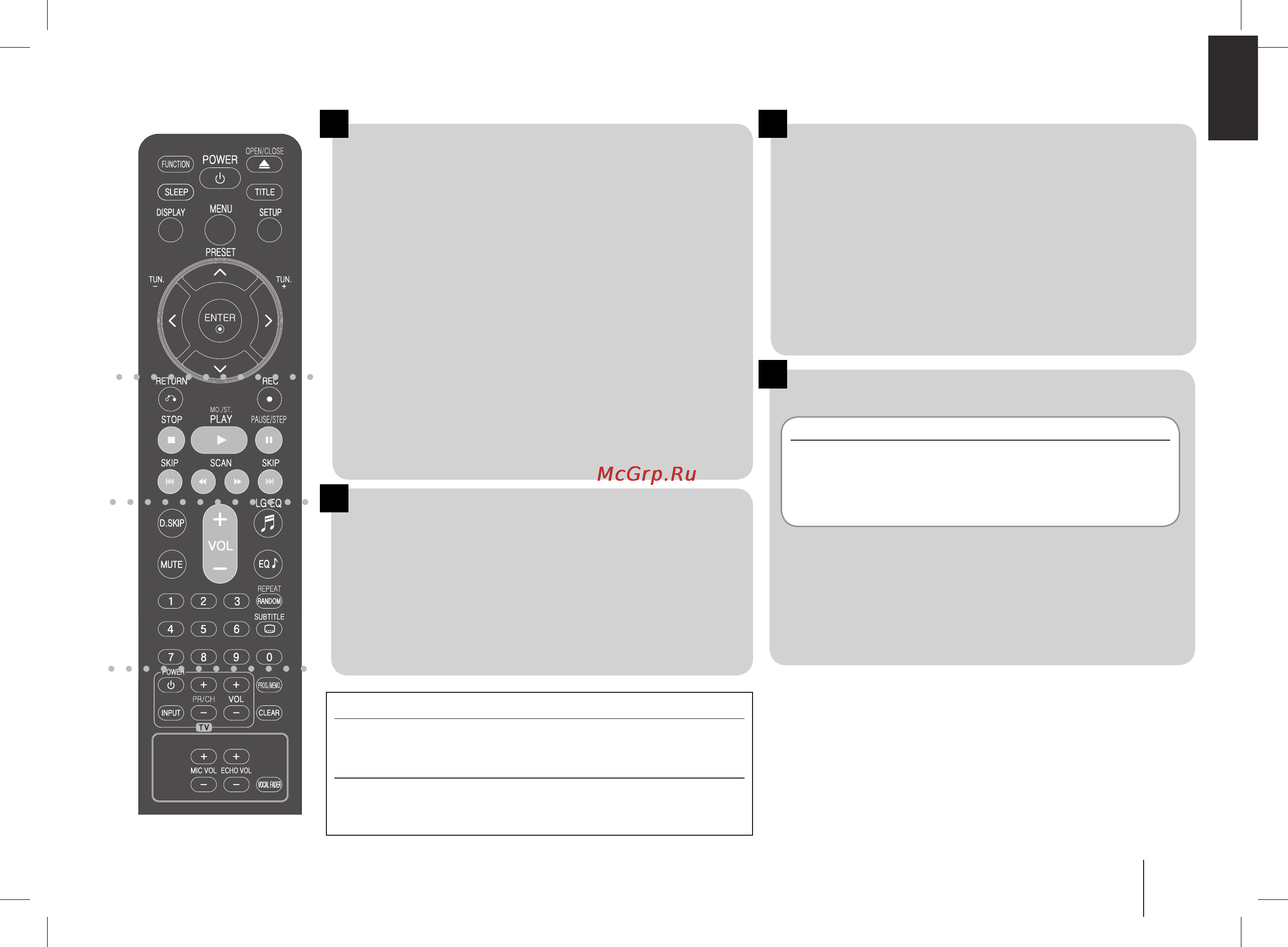 LG RDD264 [7/22] Remote control