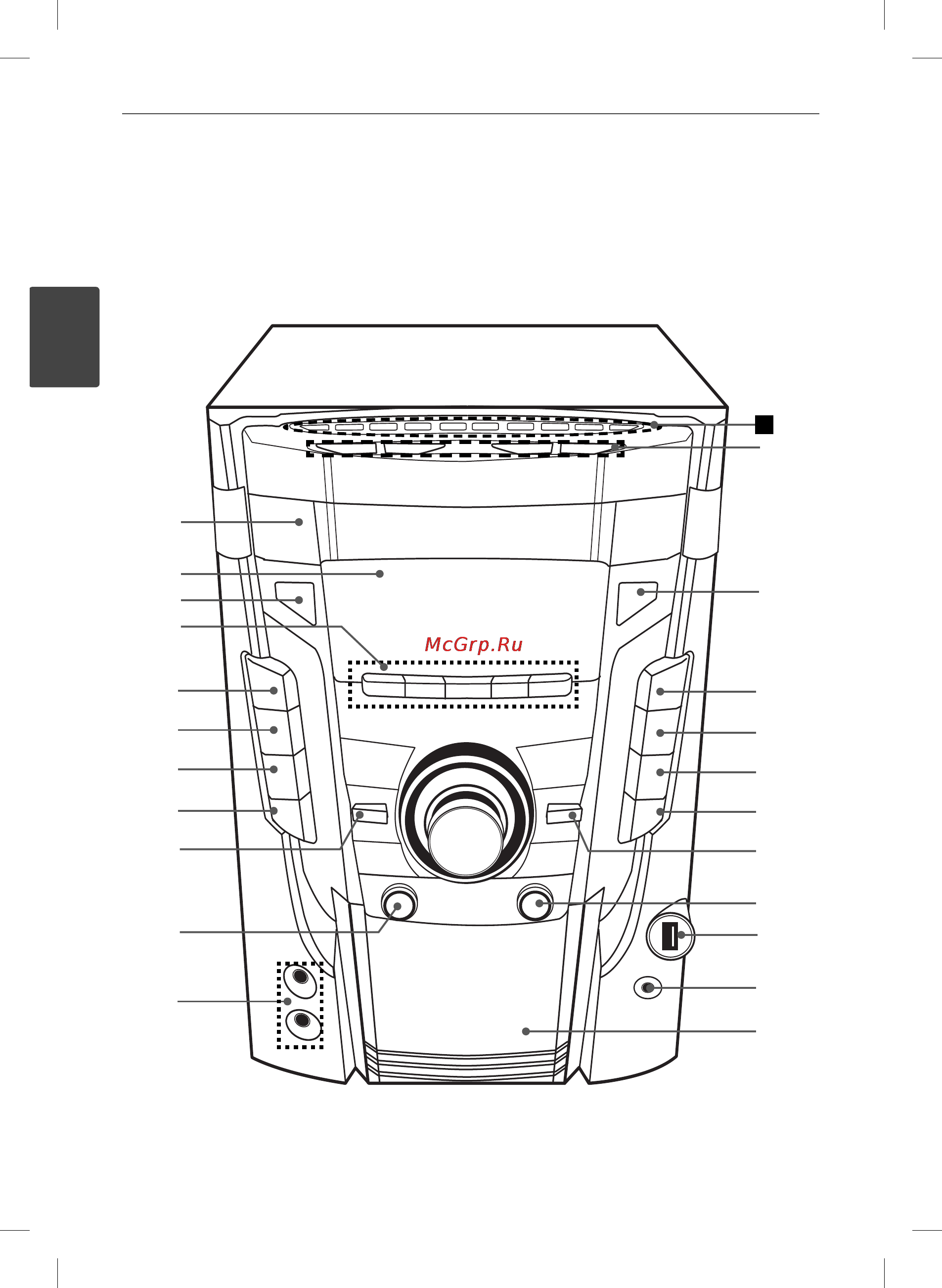 LG MDD105K [12/46] Передняя панель