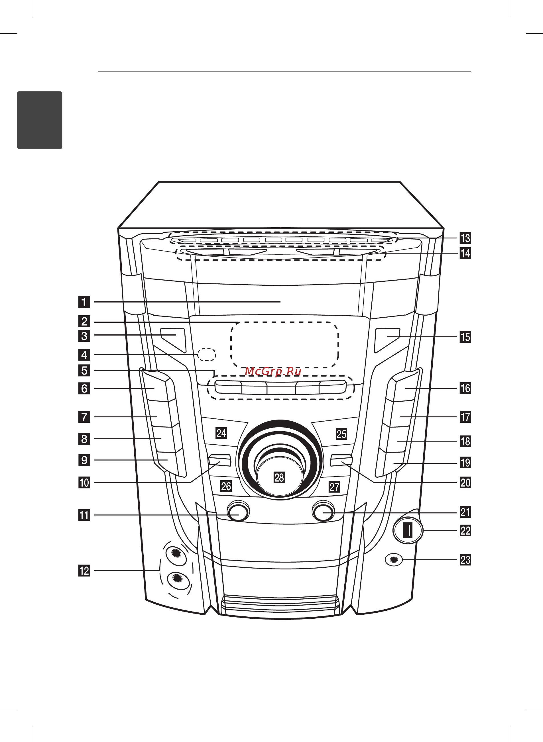 LG MDT356K [12/40] Передняя панель