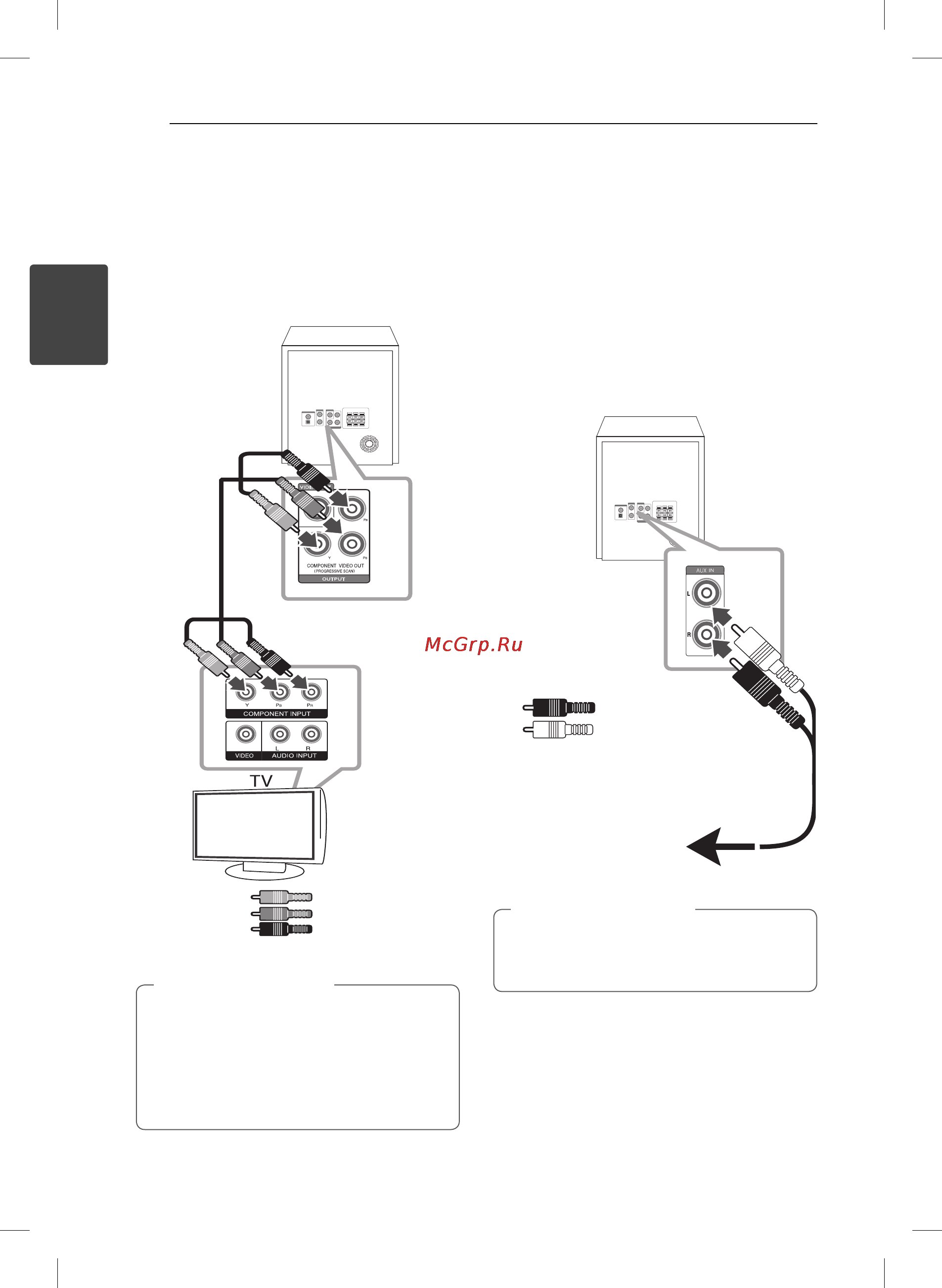 LG MDT356K [16/40] Подключение через aux вход