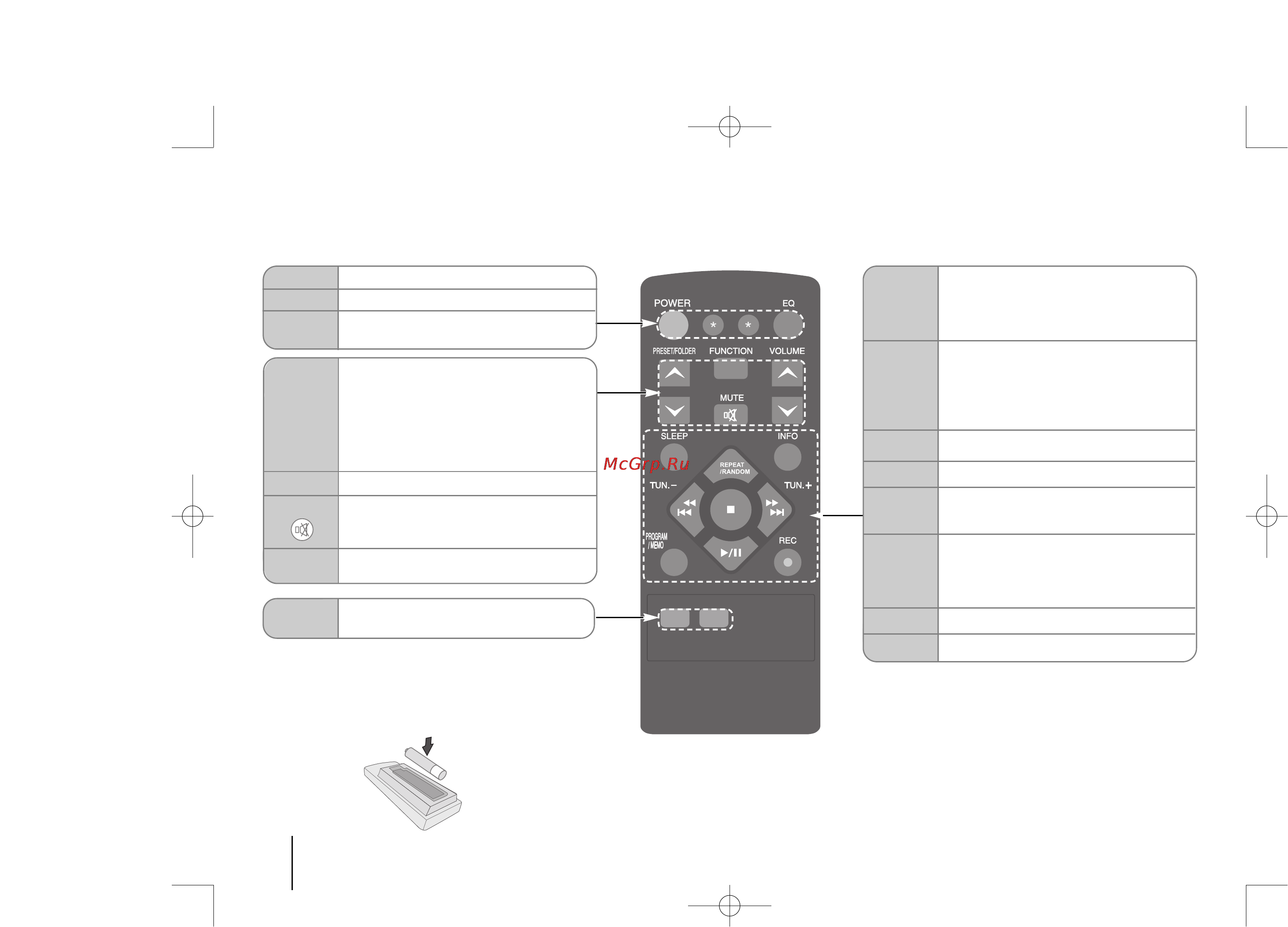 LG XA64 [26/32] Remote control