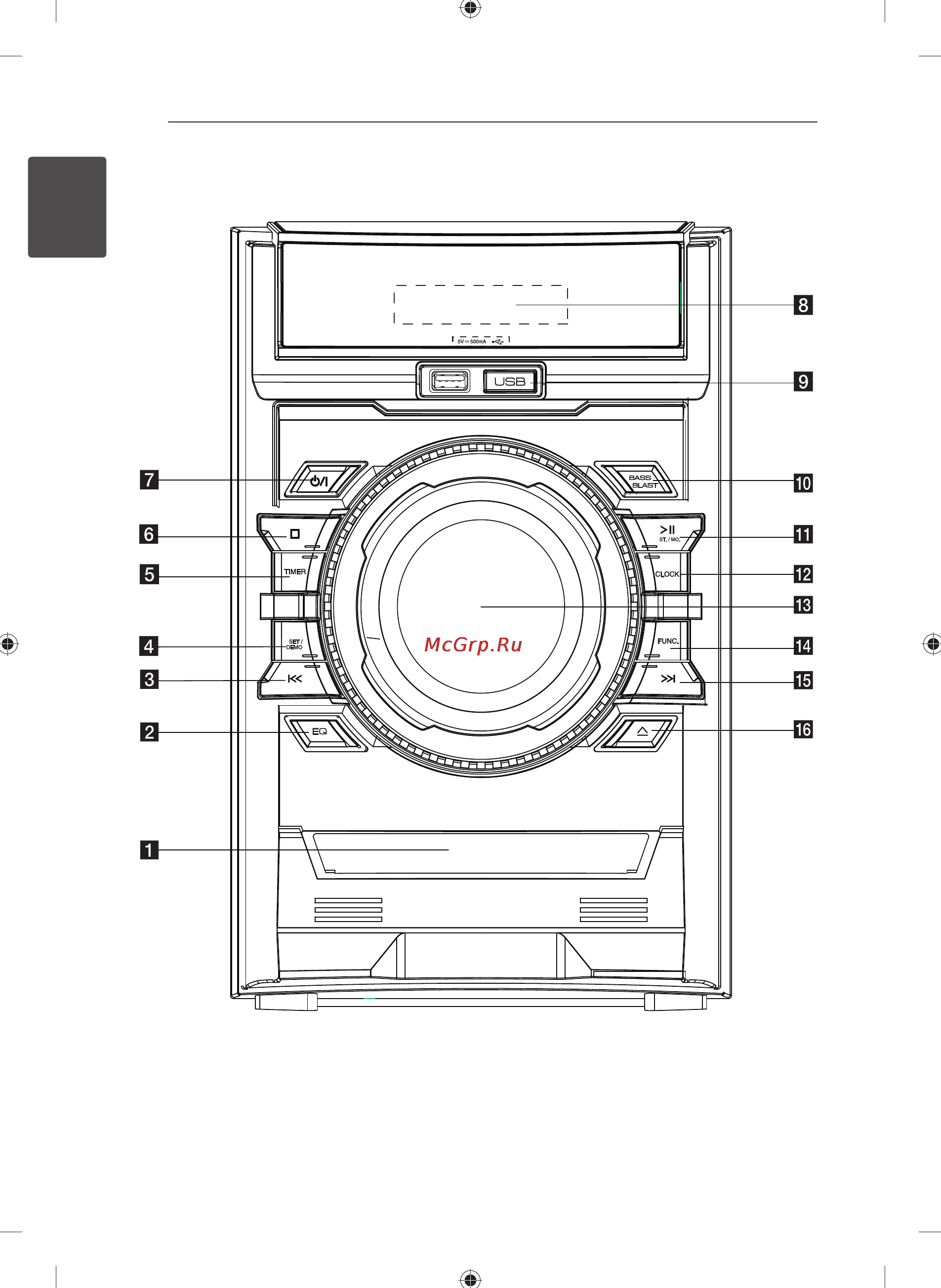 LG CM4230 [8/24] Передняя панель