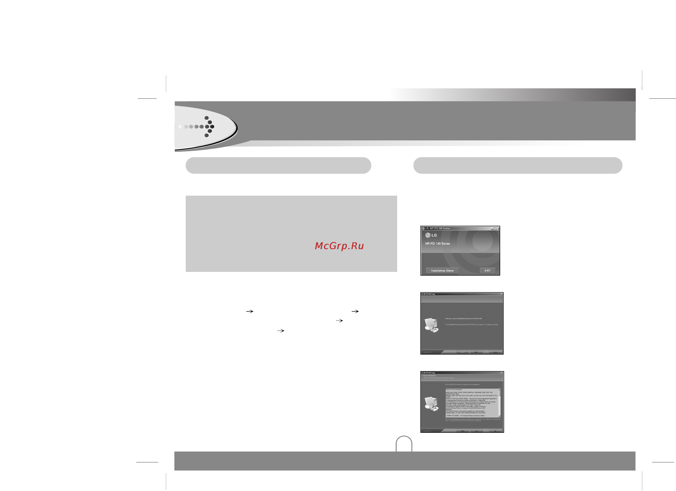 LG MF-FD145 [7/28] Условия работы