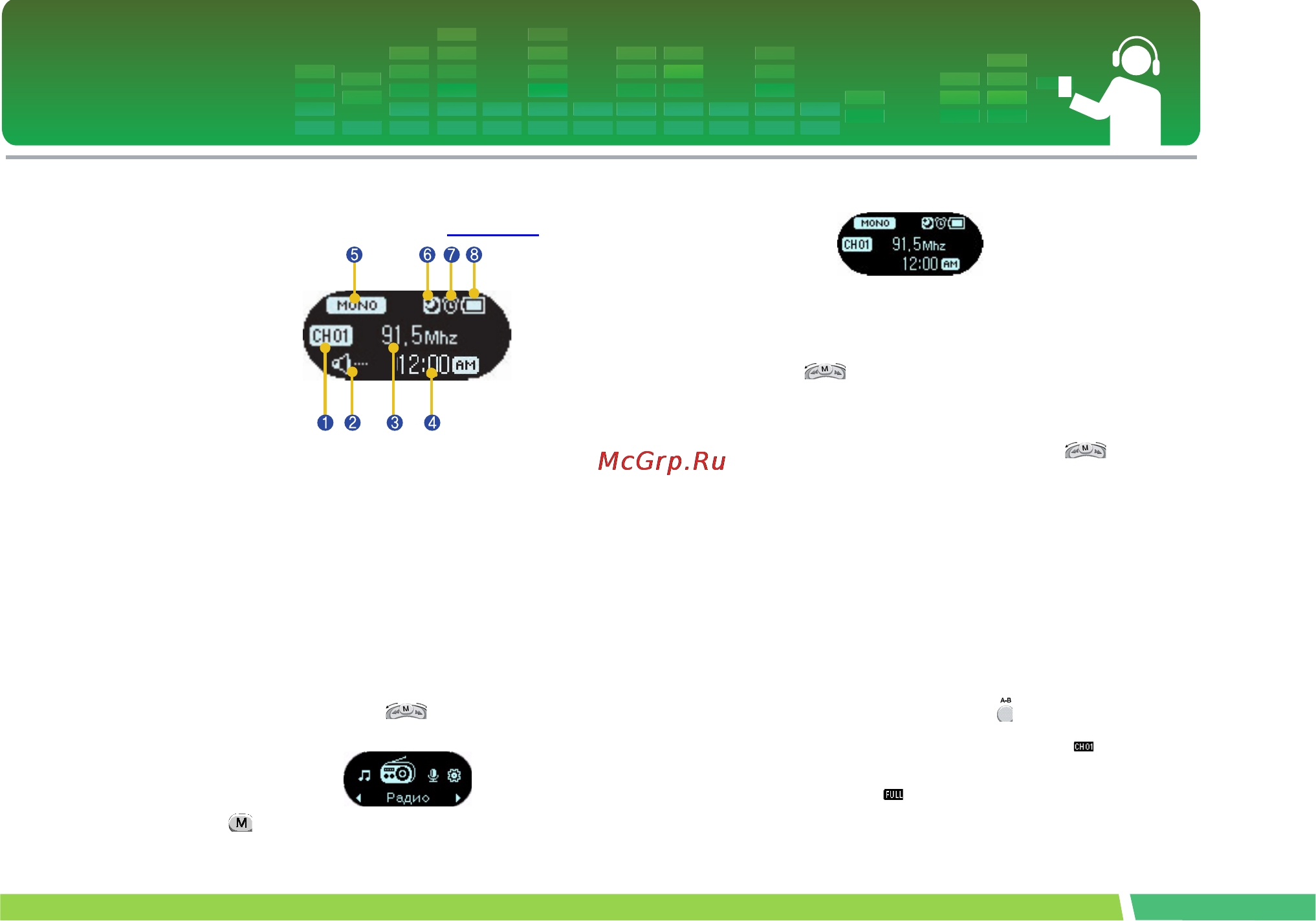 LG MF-FM20S1K [33/49] Прием fm радиосигнала