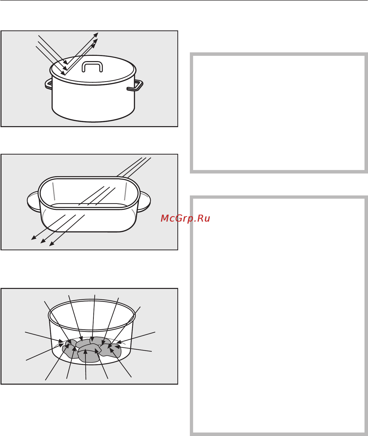 Miele H 5080 BM [25/80] Óêàçàíèÿ ïî ïðèìåíåíèþ ïîñóäû â ñâ ðåæèìå 25