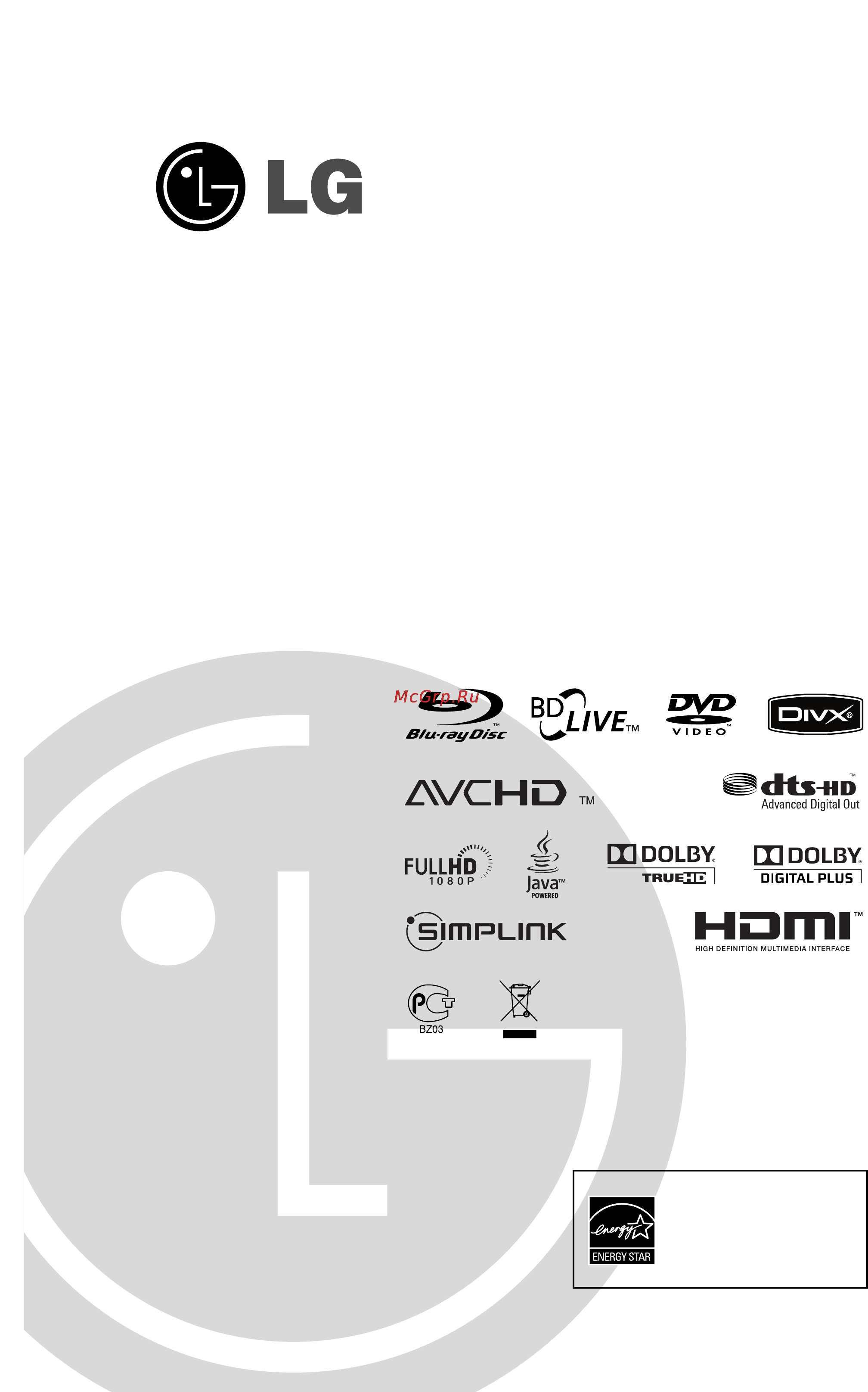 LG BD300 Инструкция по эксплуатации онлайн