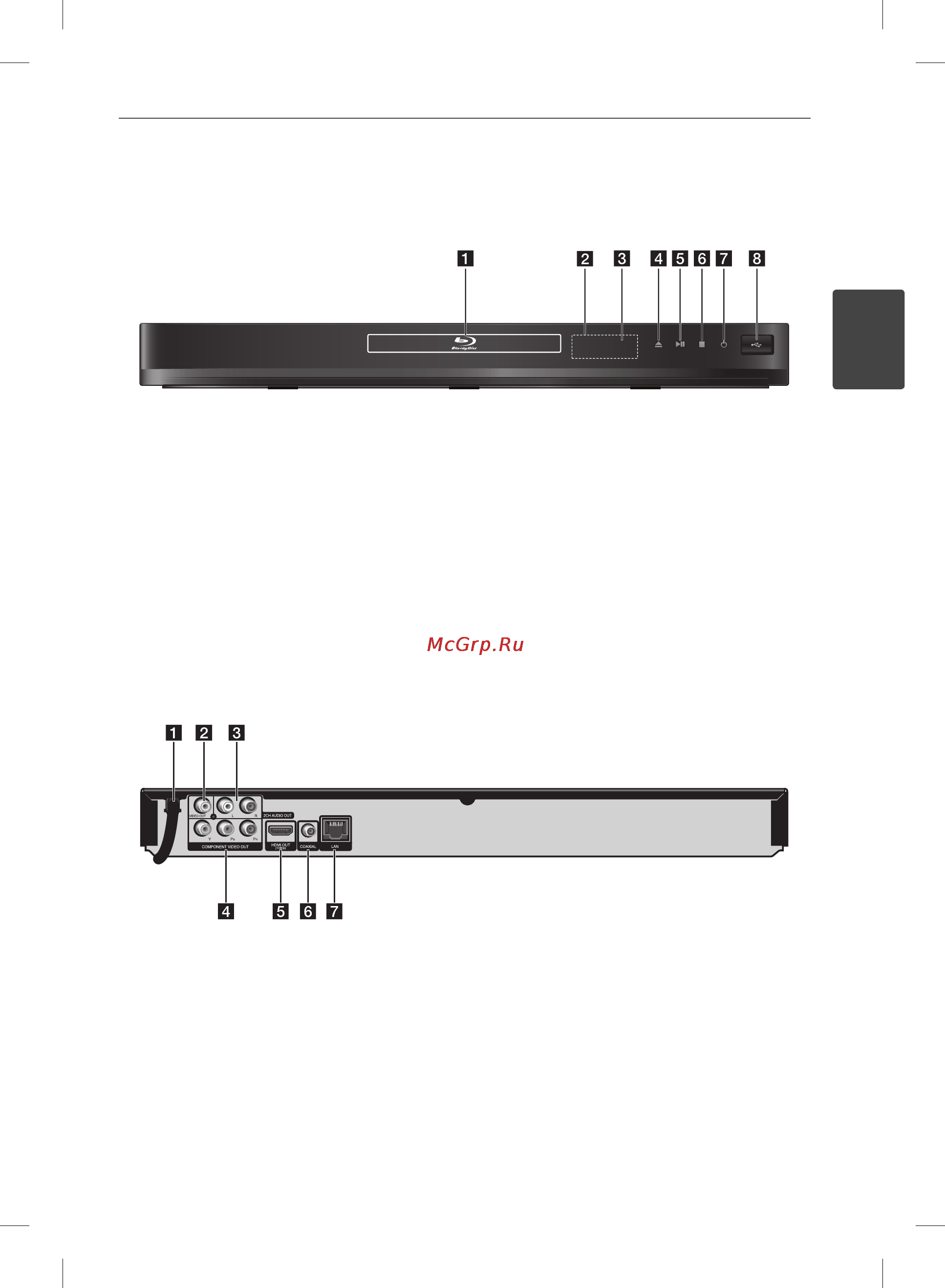 LG BD555 [13/72] Задняя панель